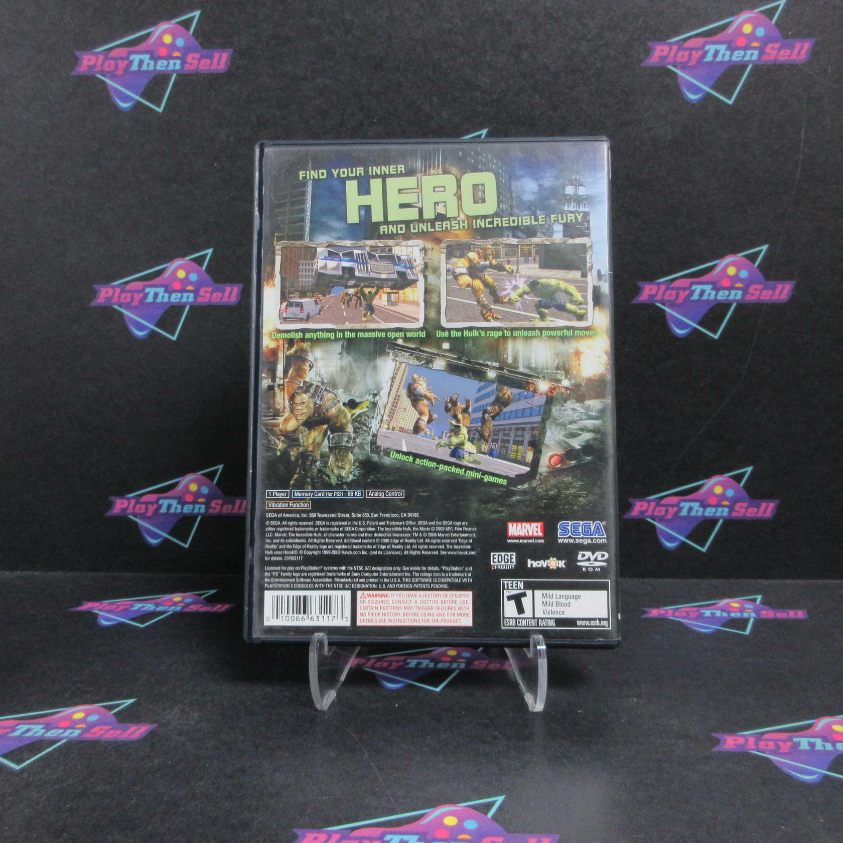 The Incredible Hulk PS2 PlayStation 2 - Very Good