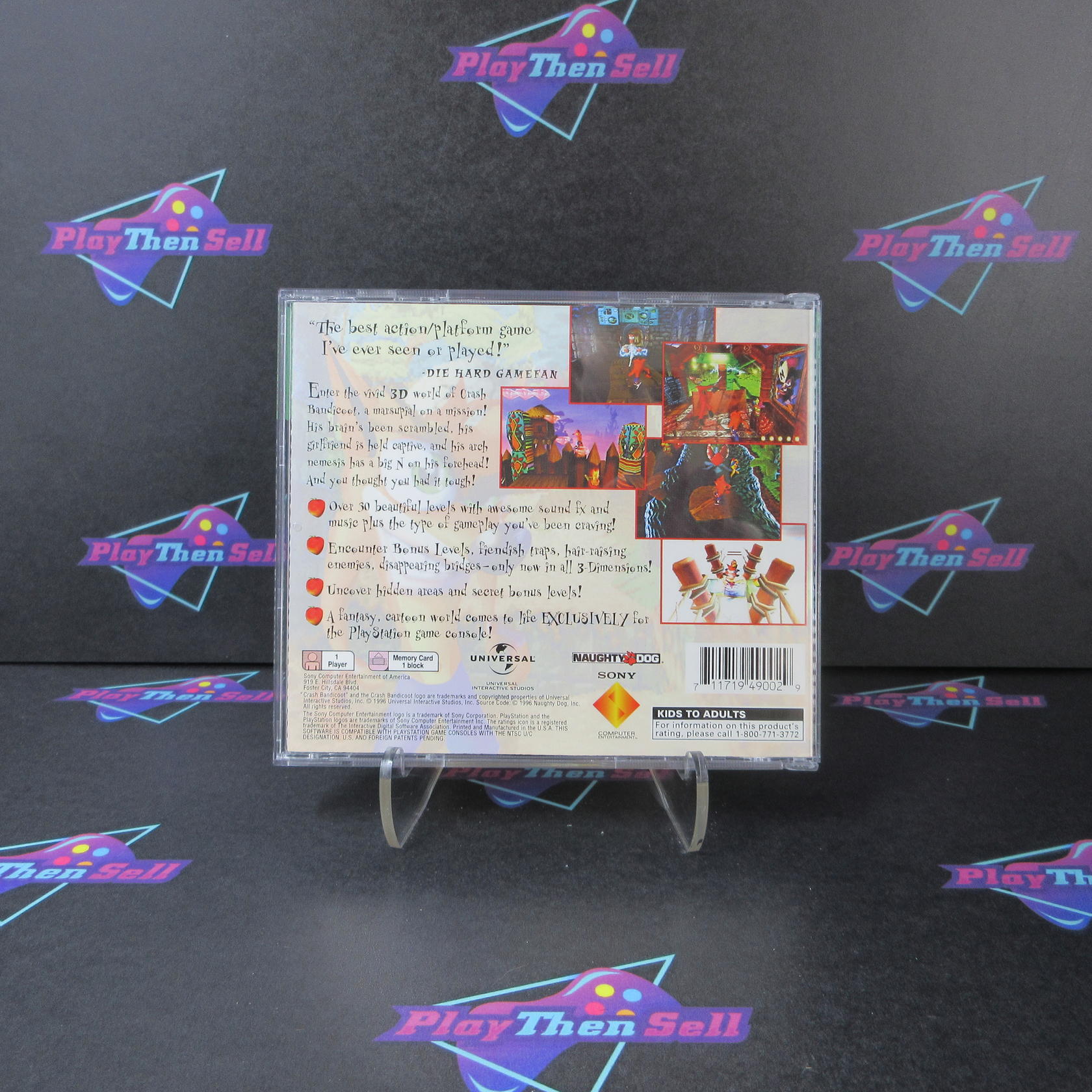 Crash Bandicoot PS1 PlayStation 1 GH - Very Good