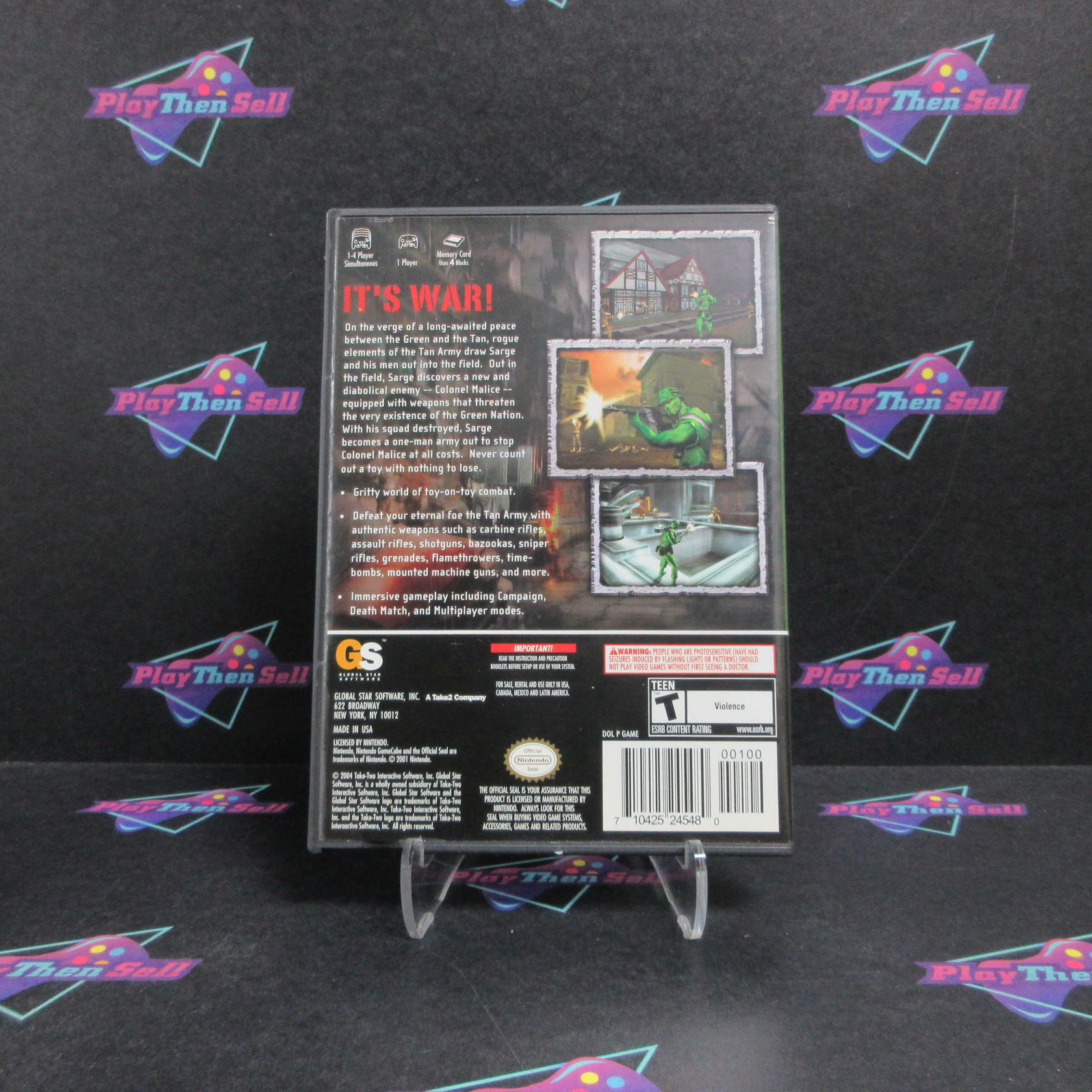 Army Men Sarges War Nintendo GameCube Complete - Refurbished