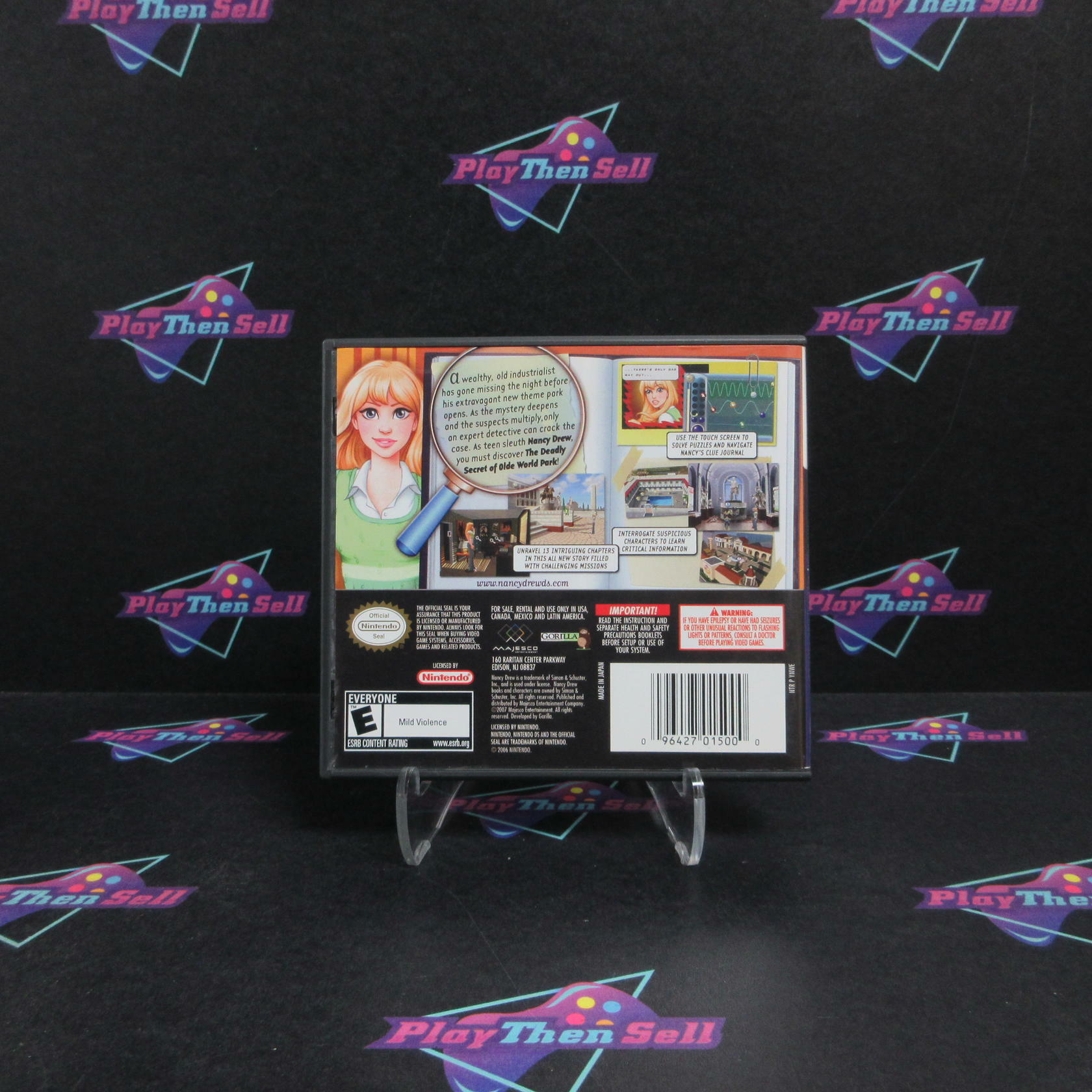 Nancy Drew The Deadly Secret of Olde World Park Nintendo DS Complete - Refurbished