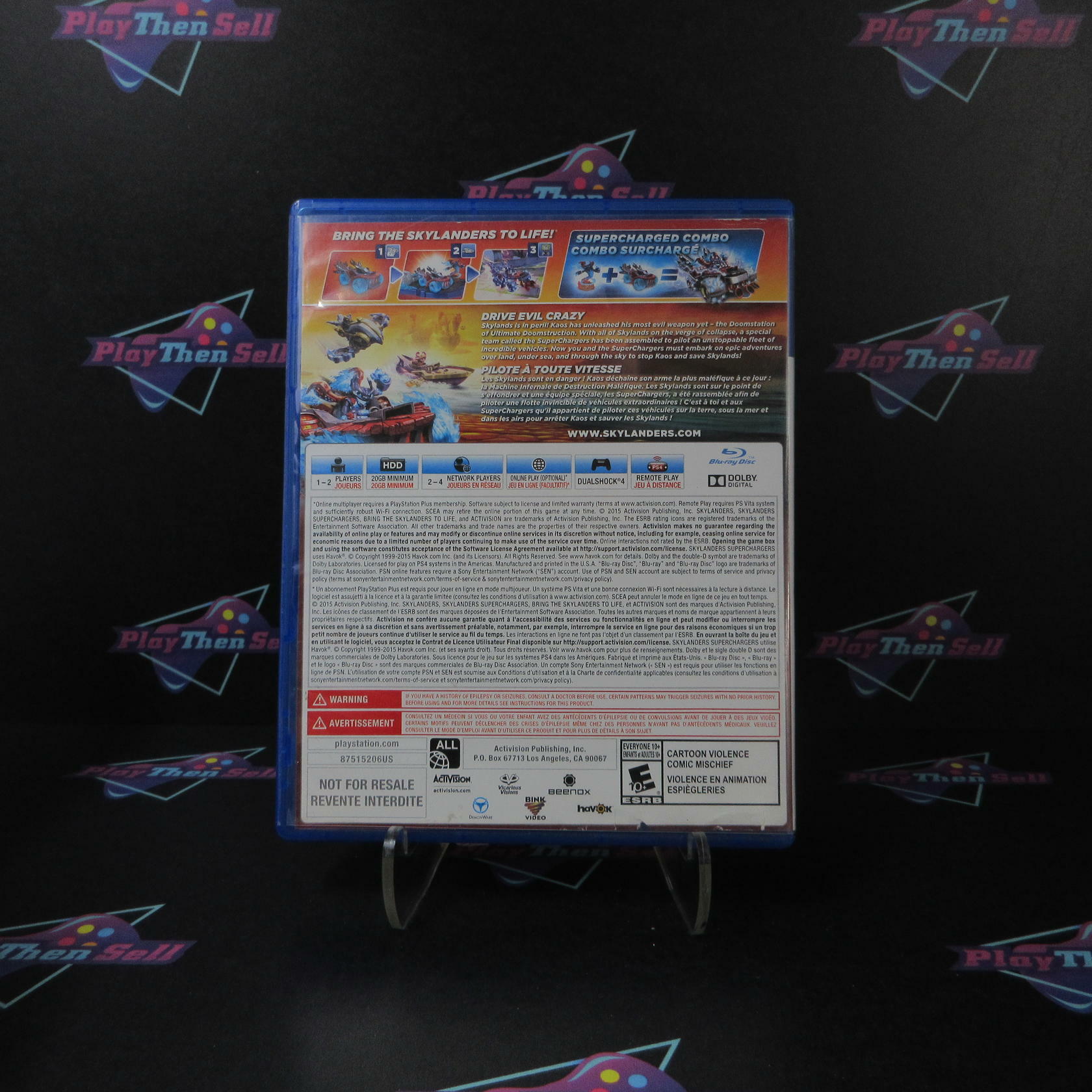 Skylanders Superchargers PS4 PlayStation 4 Game Only Complete - Very Good