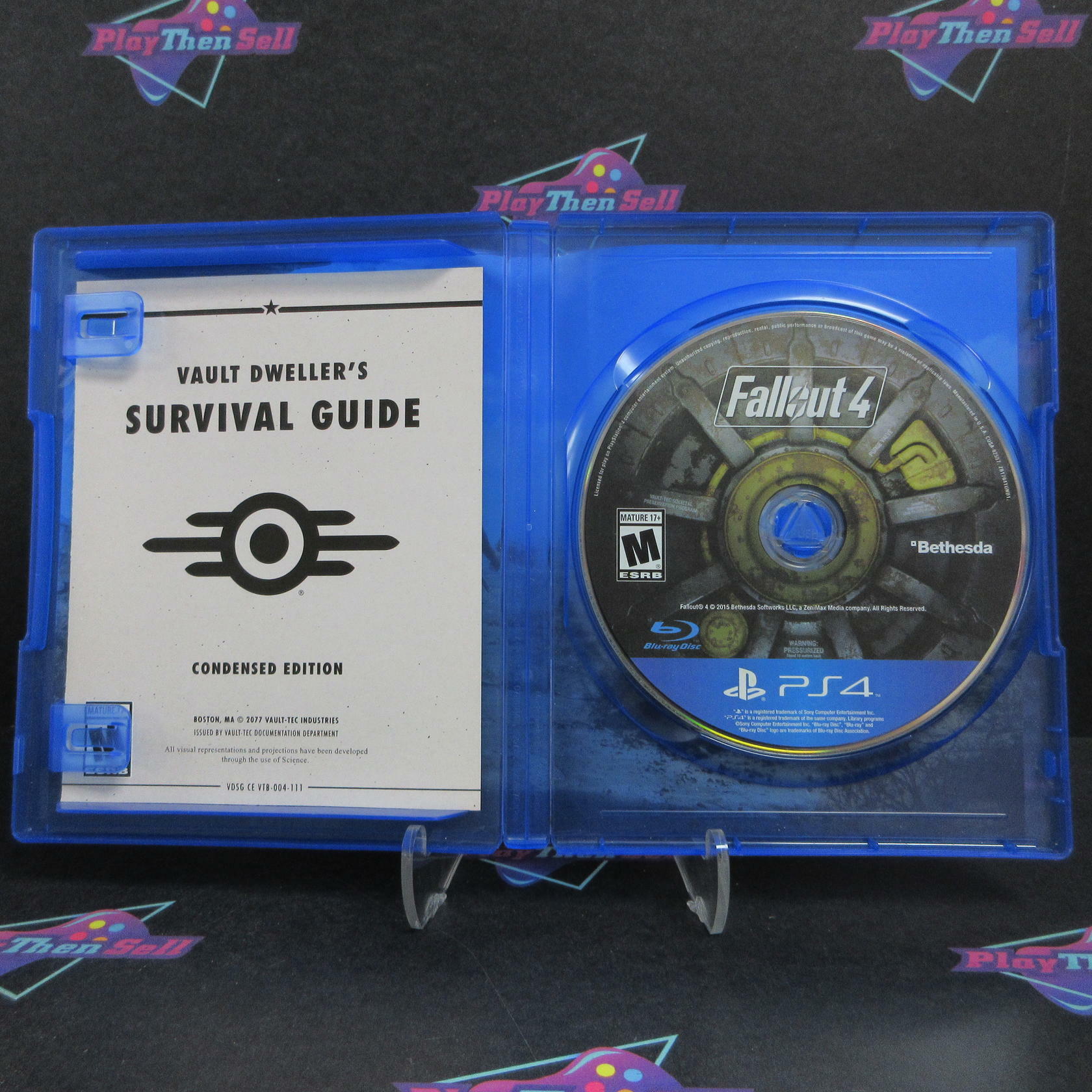 Fallout 4 PS4 PlayStation 4 + Poster Complete - Very Good