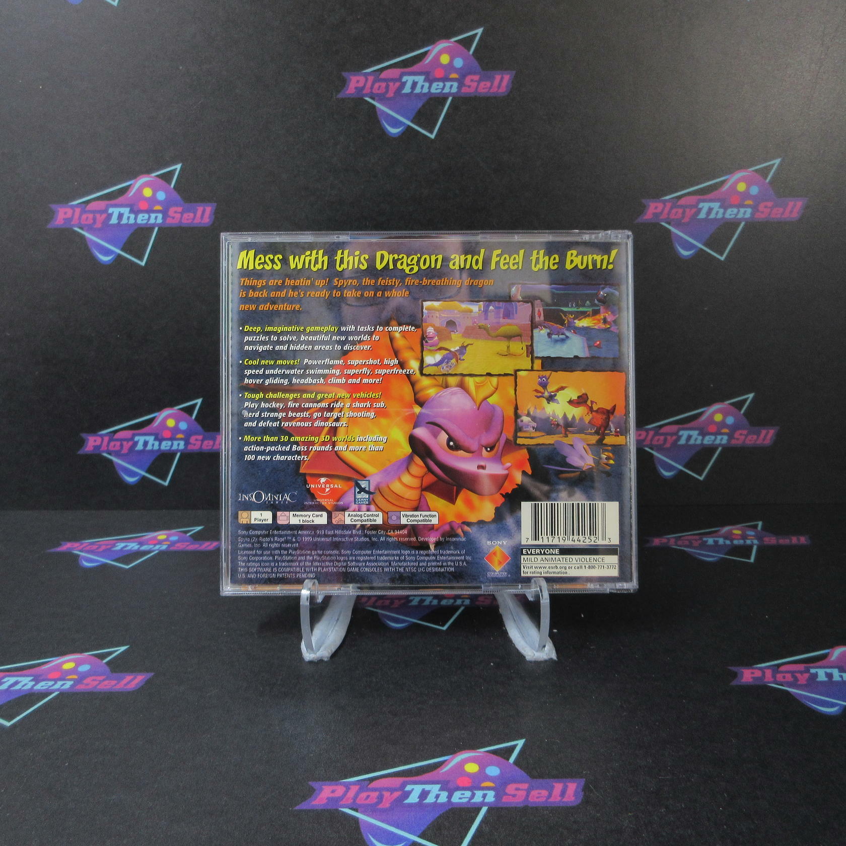 Spyro 2 Ripto's Rage PS1 PlayStation 1 GH Complete - Very Good