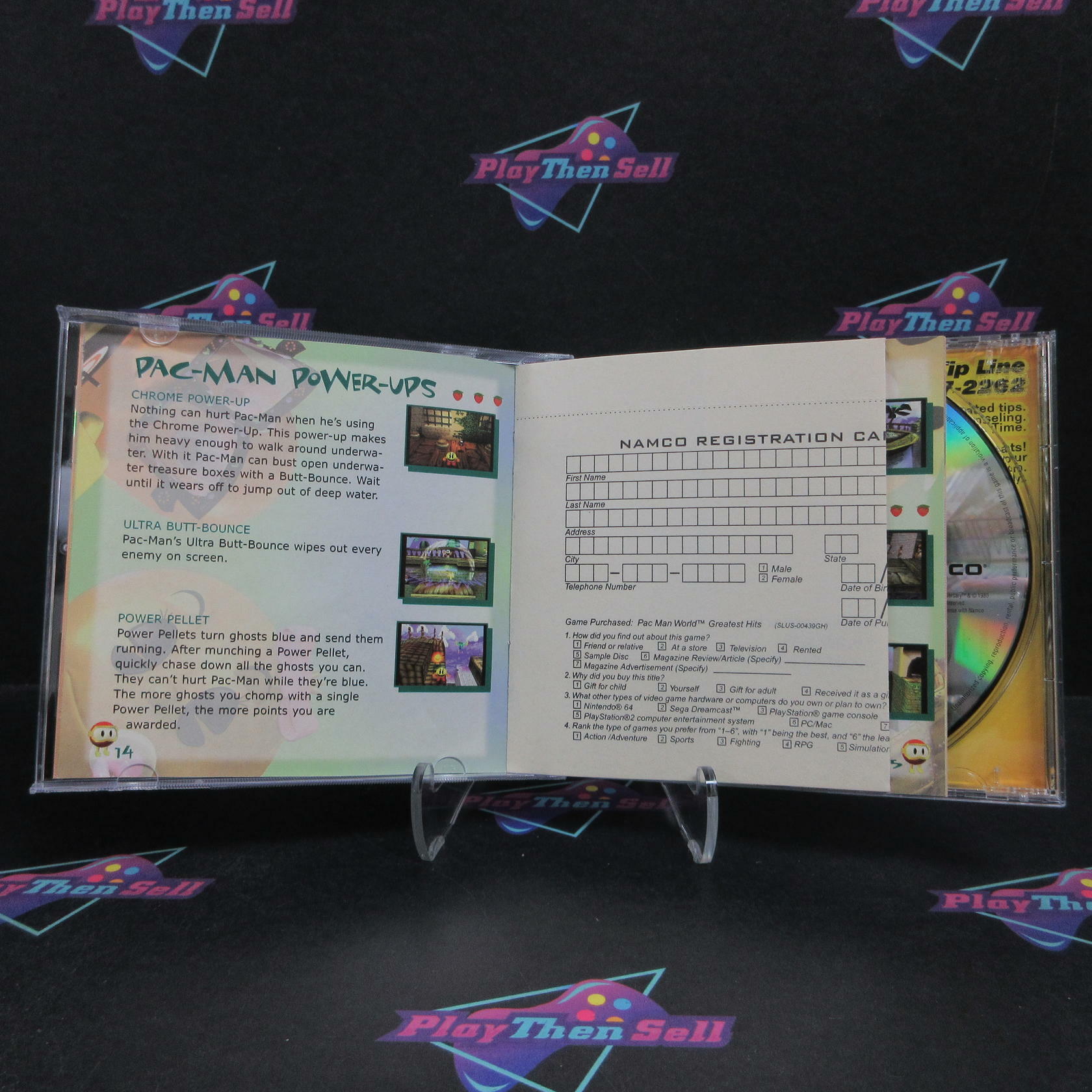 Pac-Man World PS1 PlayStation 1 GH + Reg Card Complete - Very Good