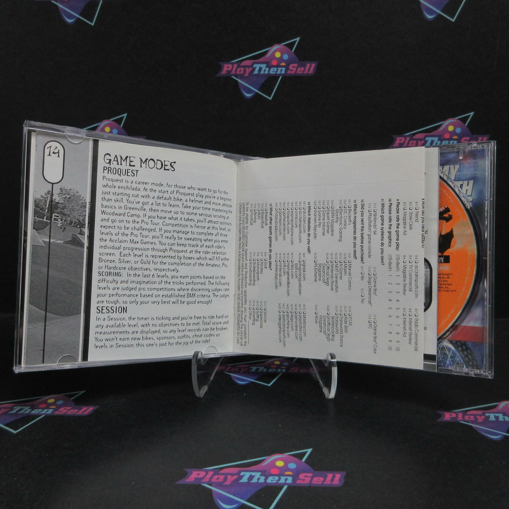 Dave Mirra Freestyle BMX PS1 PlayStation 1 + Reg Card Complete - Very Good