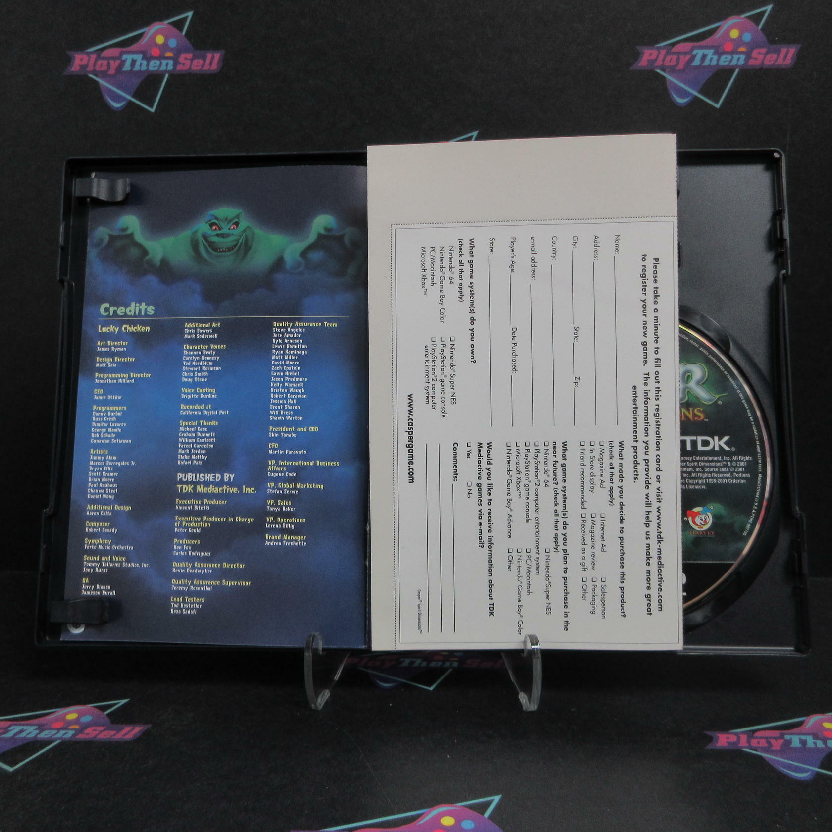 Casper Spirit Dimensions PS2 PlayStation 2 + Reg Card Complete - Very Good