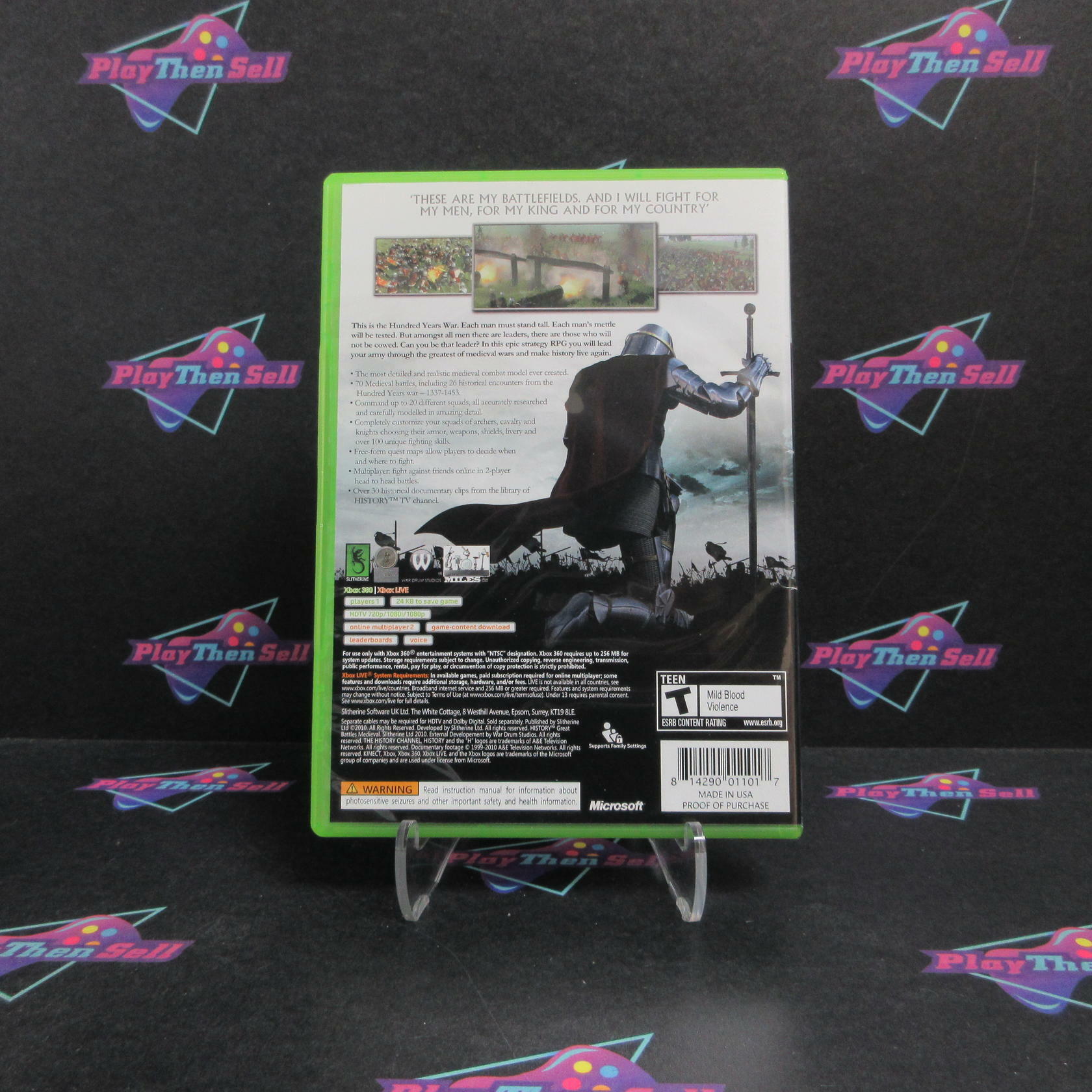 History Channel Great Battles Medieval Xbox 360 Complete - Excellent