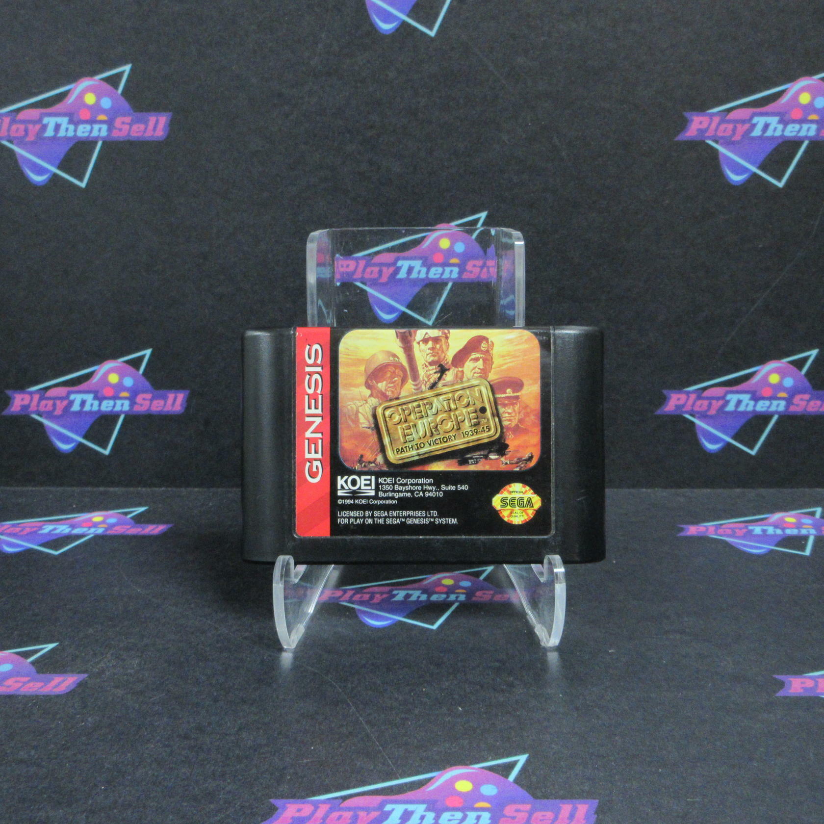 Operation Europe Path to Victory 1939-45 Sega Genesis - Refurbished