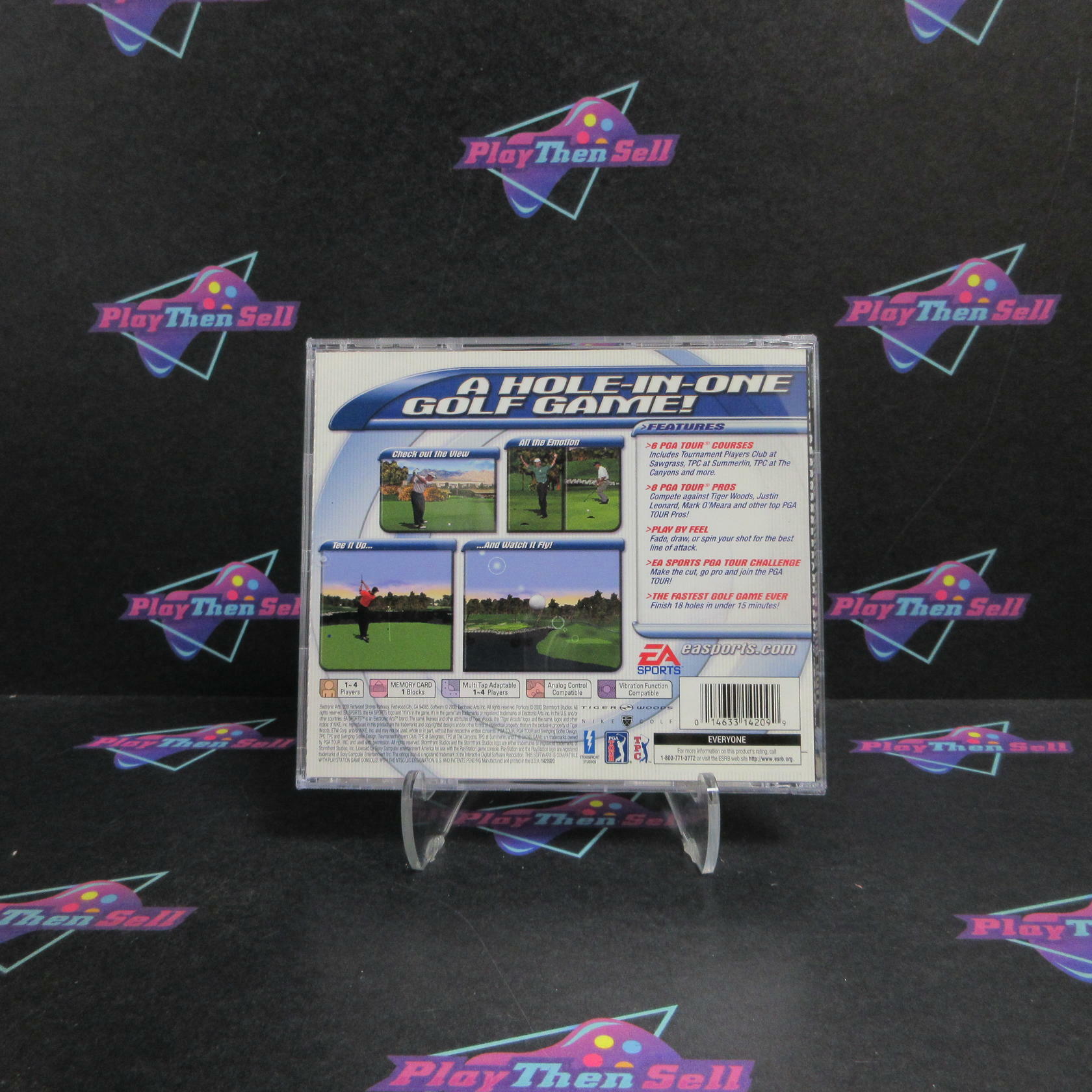 Tiger Woods PGA Tour Golf PS1 PlayStation 1 + Reg Card Complete - Refurbished