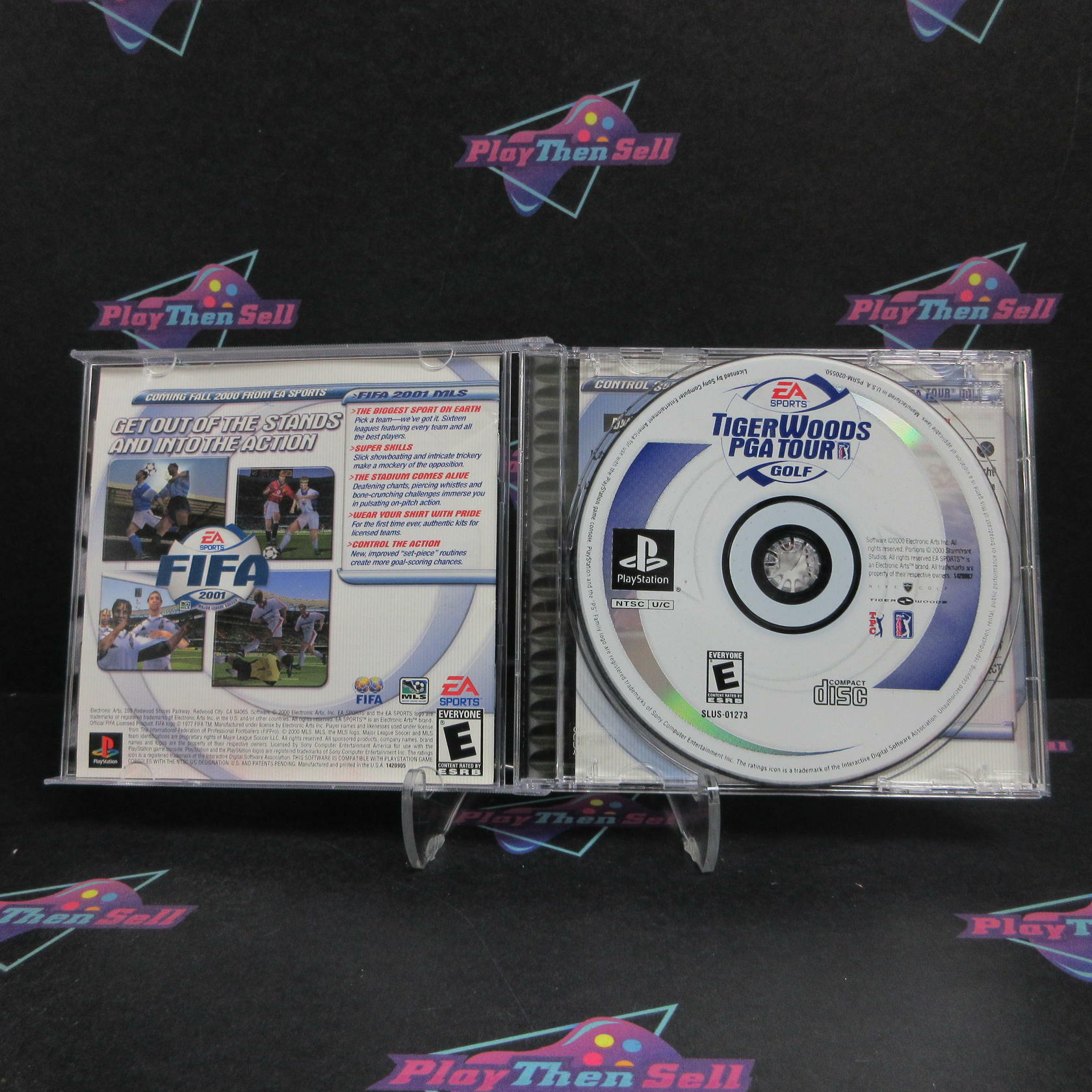 Tiger Woods PGA Tour Golf PS1 PlayStation 1 + Reg Card Complete - Refurbished