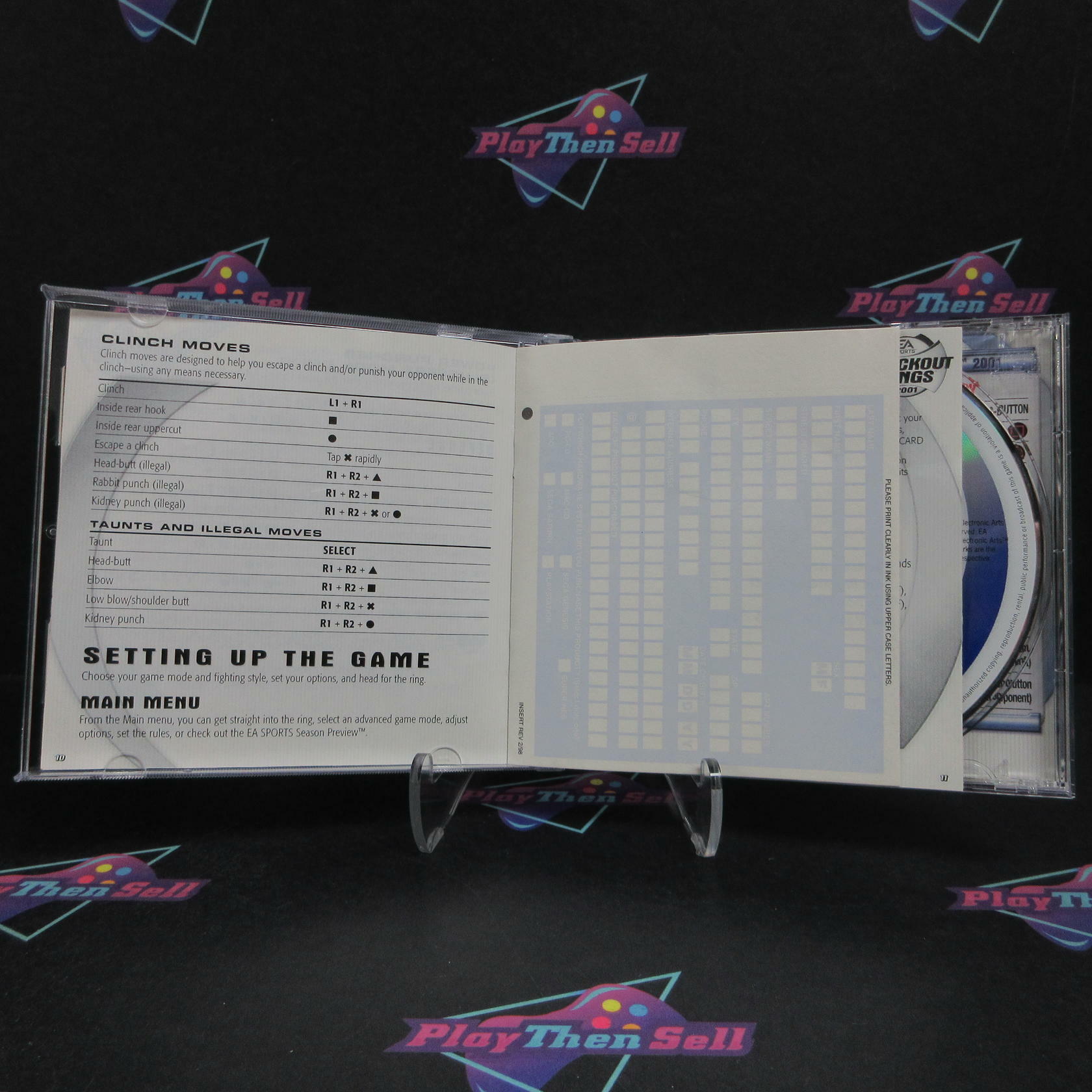 Knockout Kings 2001 PS1 PlayStation 1 + Reg Card Complete - Refurbished