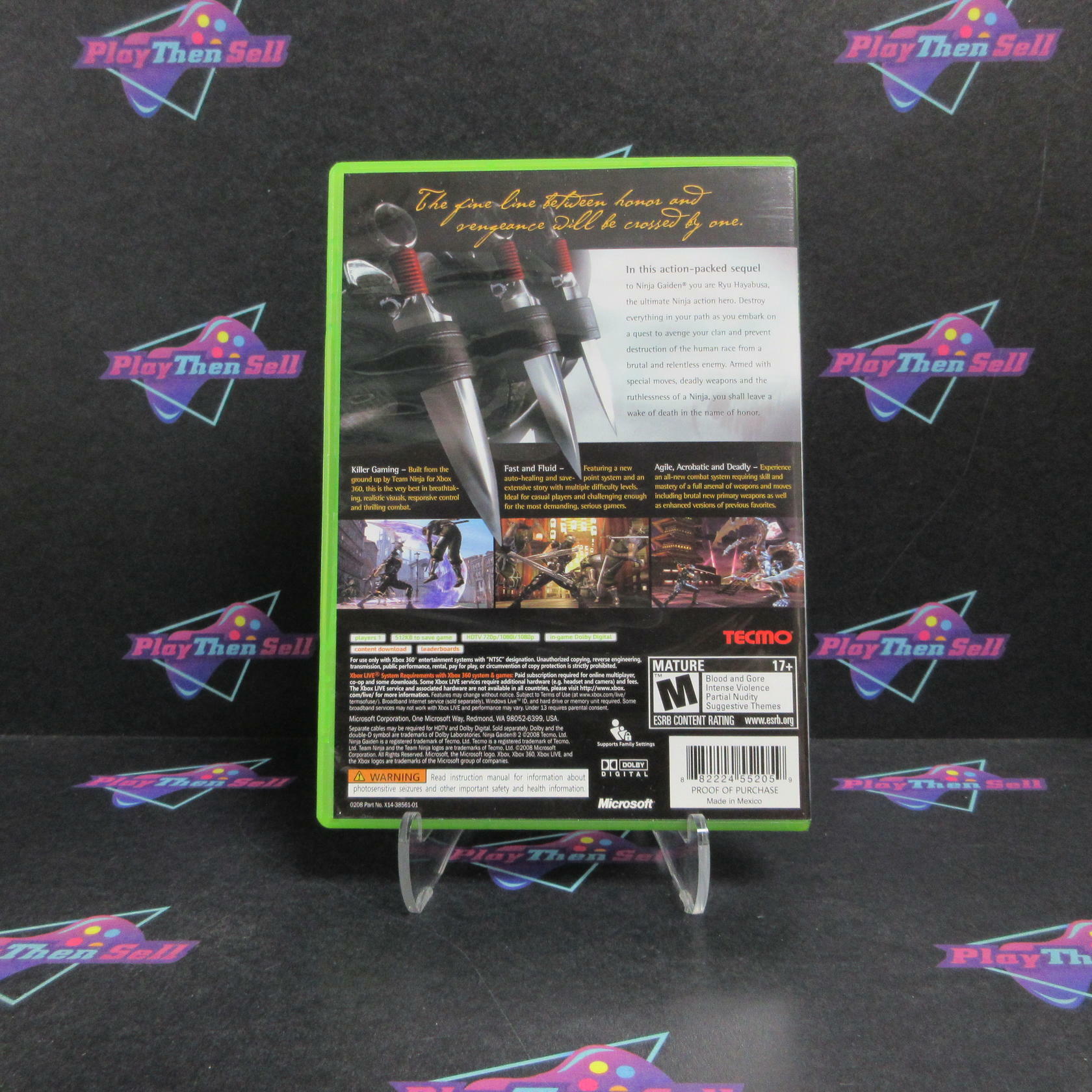 Ninja Gaiden II Xbox 360 + Sleeve Complete - Excellent