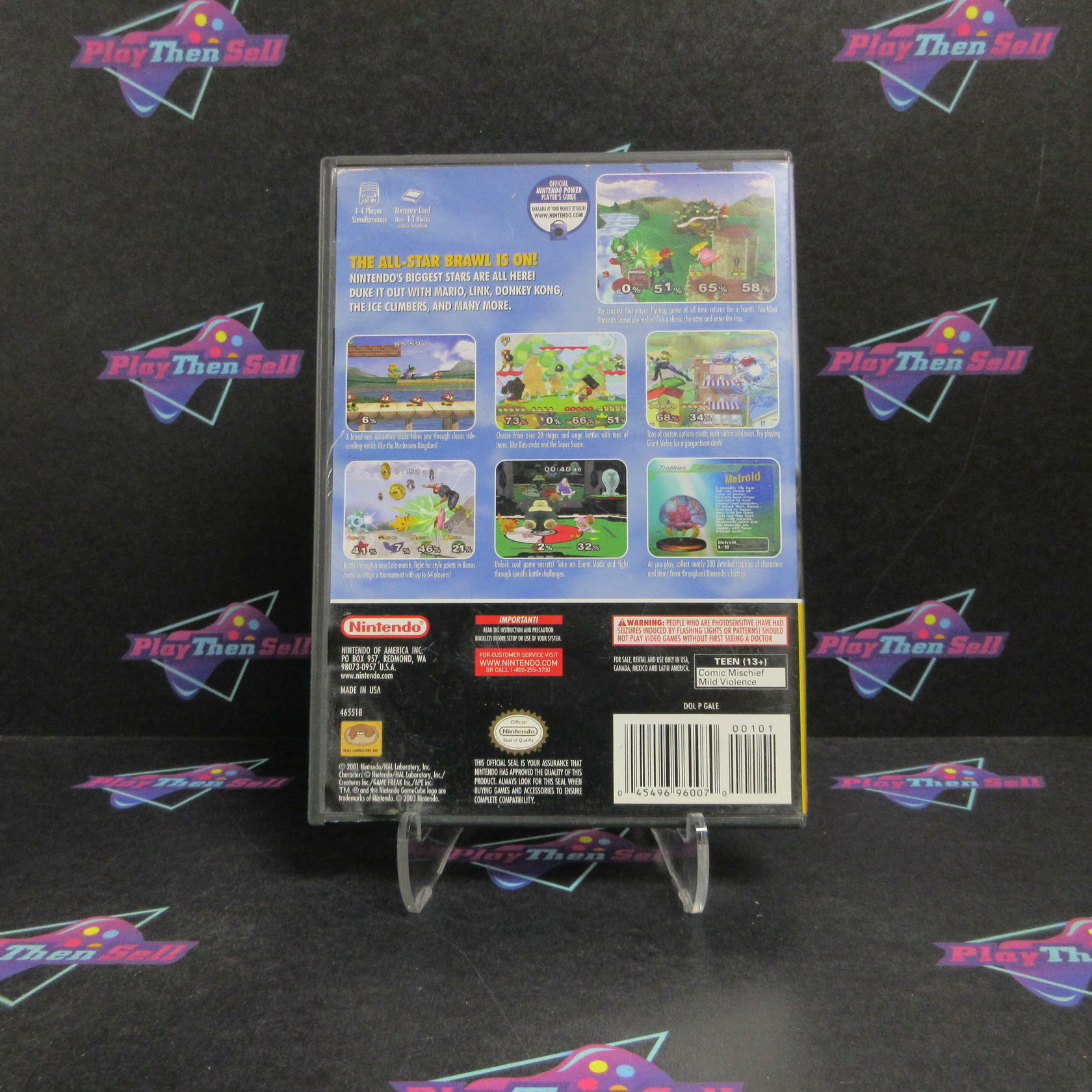 Super Smash Bros Melee Nintendo Gamecube Player's Choice Complete - Very Good