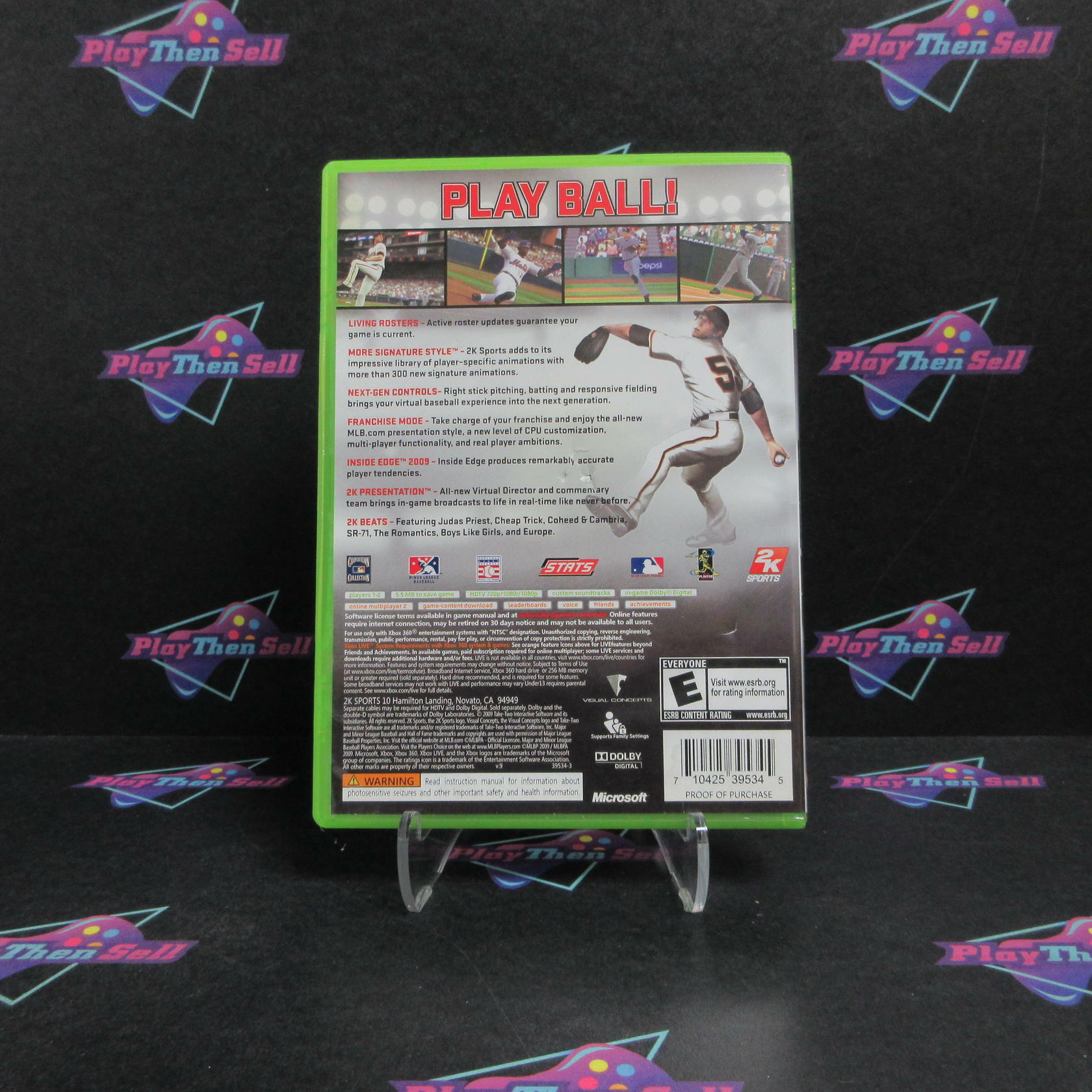 MLB 2K9 Xbox 360 Complete - Very Good