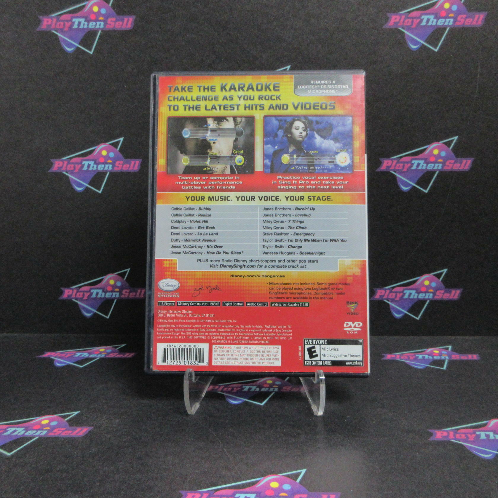 Disney Sing It Pop Hits PS2 PlayStation 2 Complete - Very Good