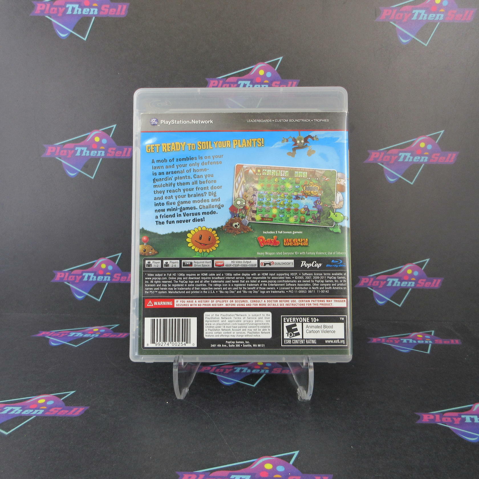 Plants vs. Zombies PS3 PlayStation 3 Complete - Very Good