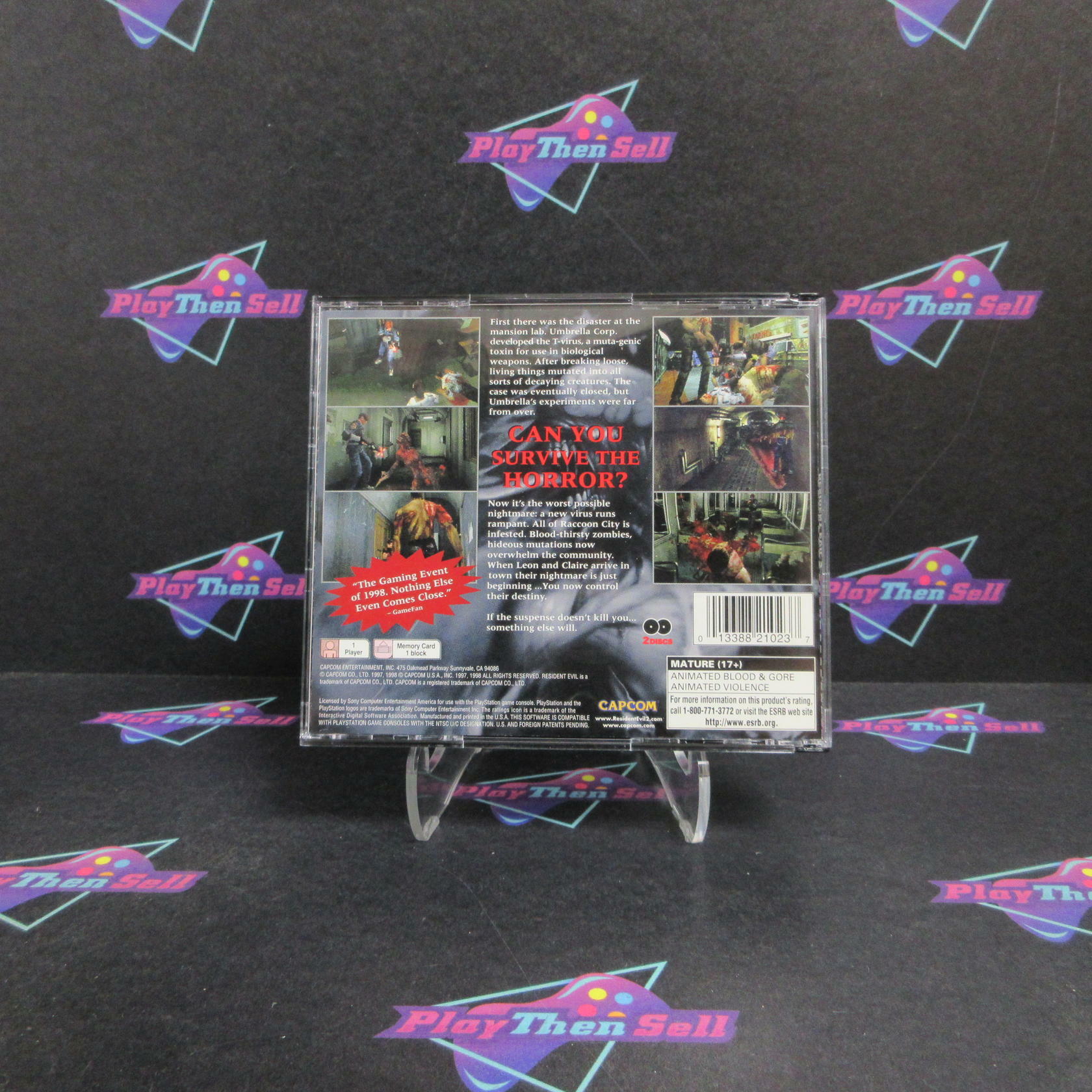 Resident Evil 2 PS1 PlayStation 1 + Reg Card Complete - Refurbished