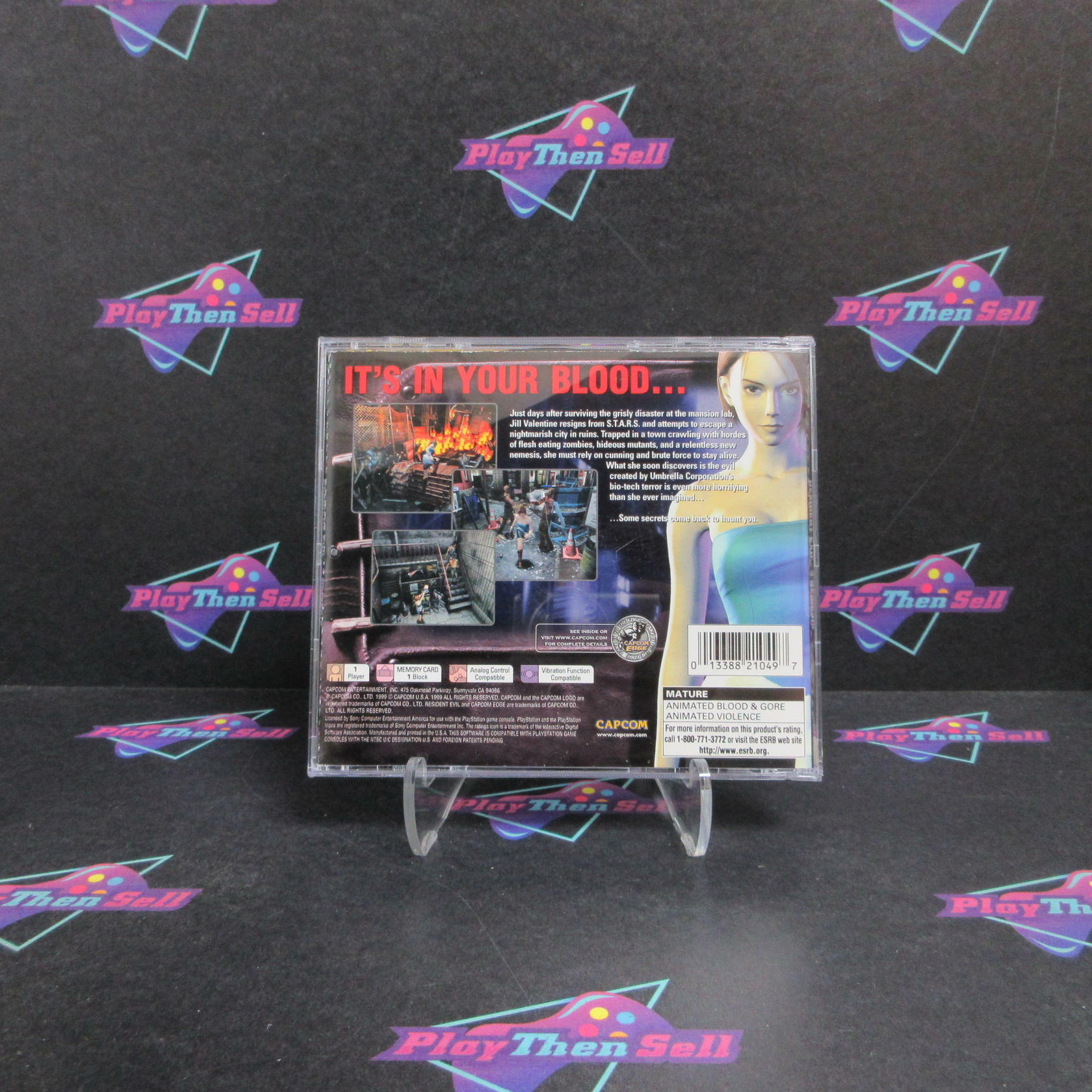 Resident Evil 3 Nemesis PS1 PlayStation 1 + Reg Card Complete - Refurbished