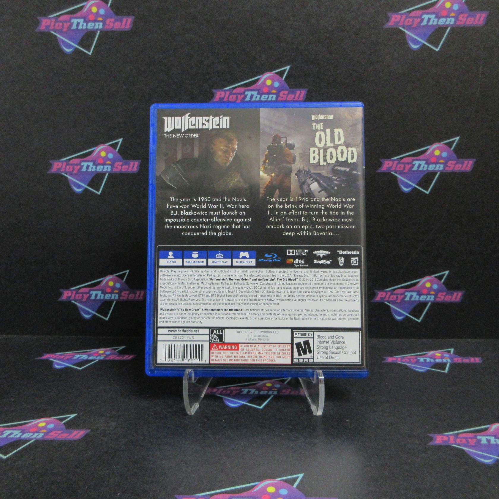 Wolfenstein The New Order/The Old Blood PS4 PlayStation 4 Complete - Refurbished