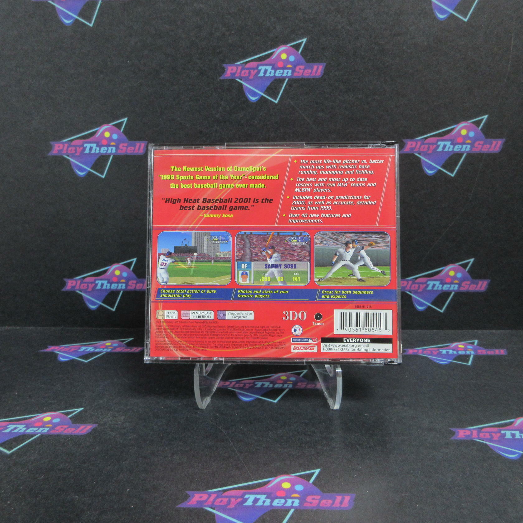 Sammy Sosa High Heat Baseball 2001 PS1 PlayStation 1 + Reg Complete - Refurbished