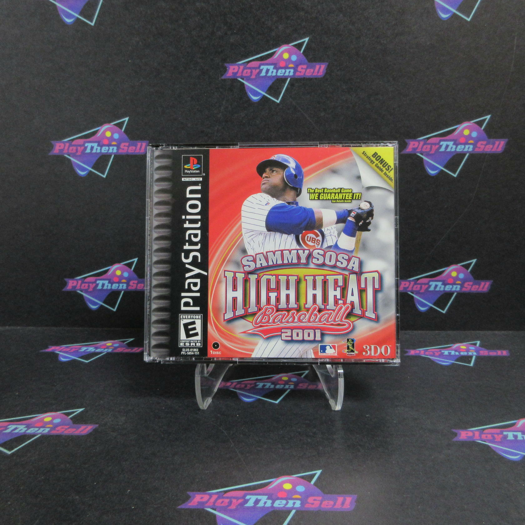 Sammy Sosa High Heat Baseball 2001 PS1 PlayStation 1 + Reg Complete - Refurbished
