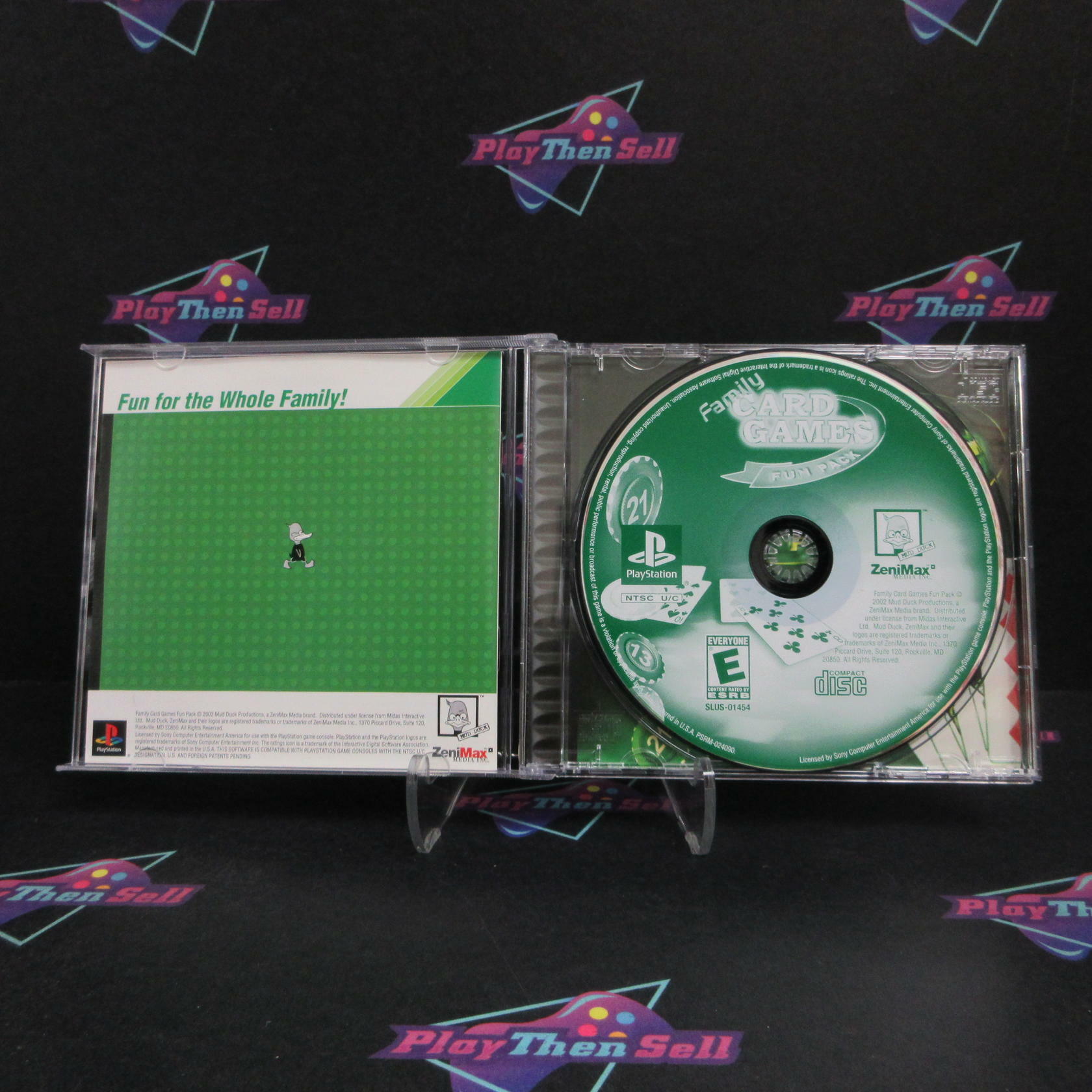 Family Card Games Fun Pack PS1 PlayStation 1 + Reg Card Complete - Refurbished