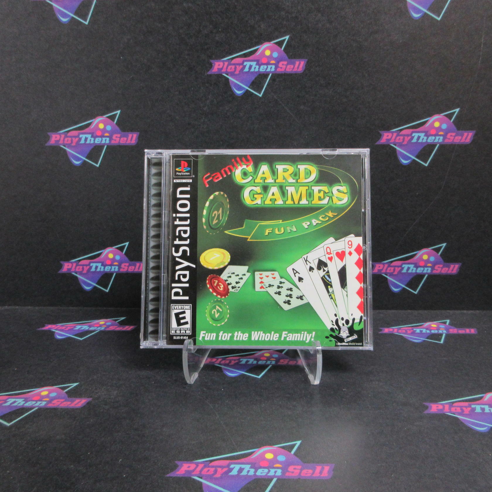 Family Card Games Fun Pack PS1 PlayStation 1 + Reg Card Complete - Refurbished