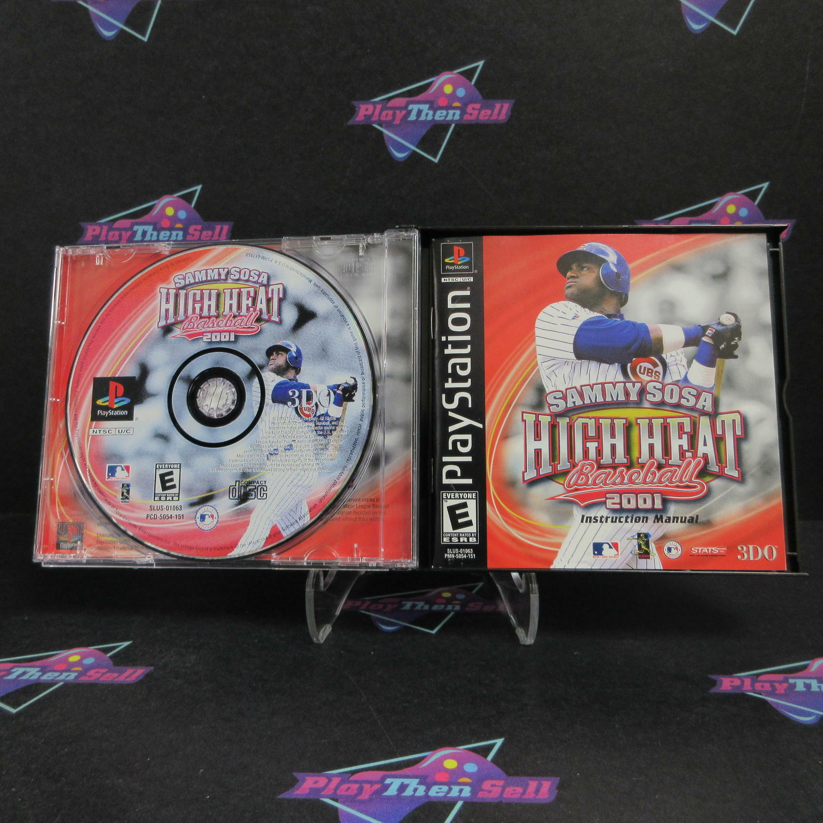 Sammy Sosa High Heat Baseball 2001 PS1 PlayStation 1 + Reg Complete - Refurbished
