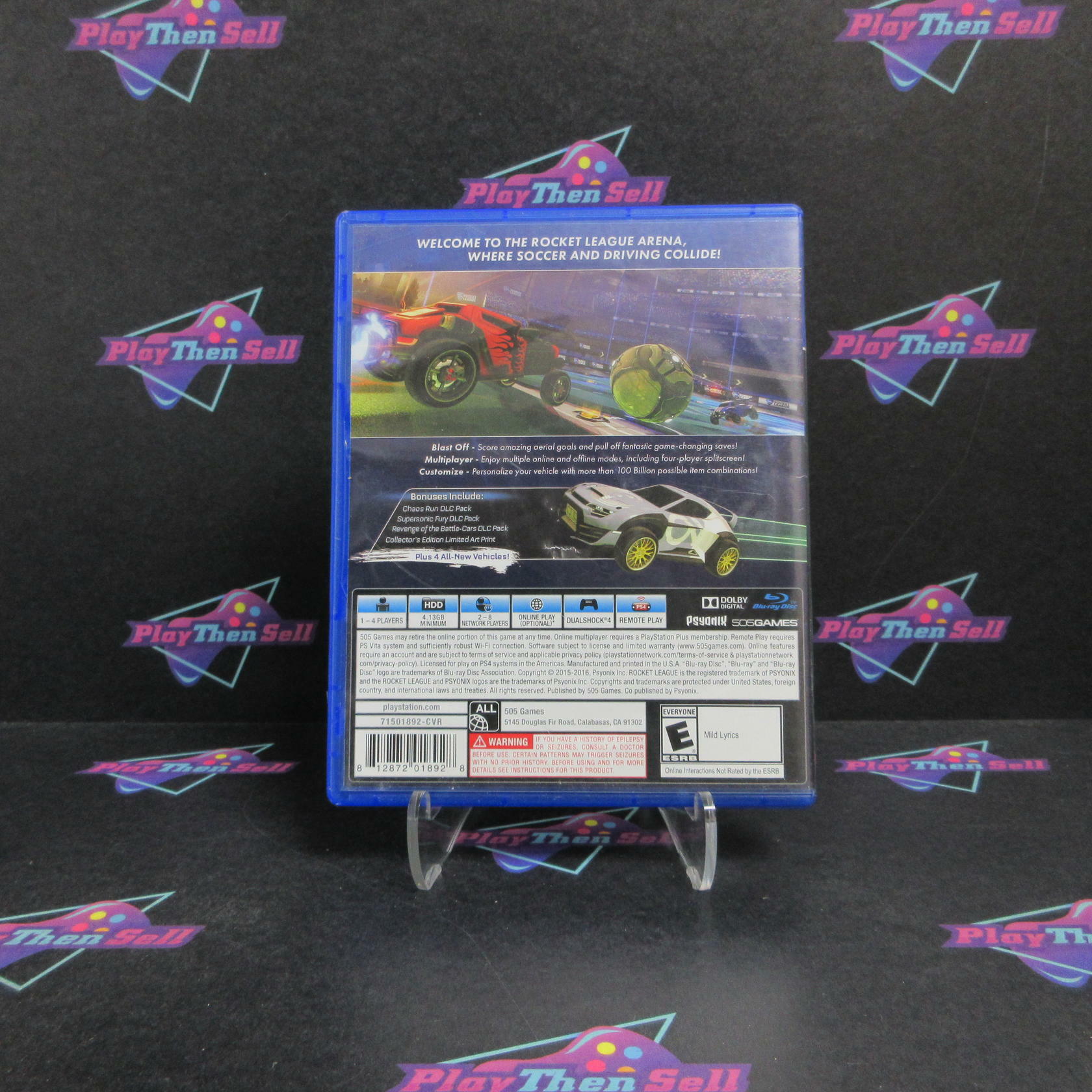 Rocket League Collector's Edition PS4 PlayStation 4 + Art Print CIB - Very Good