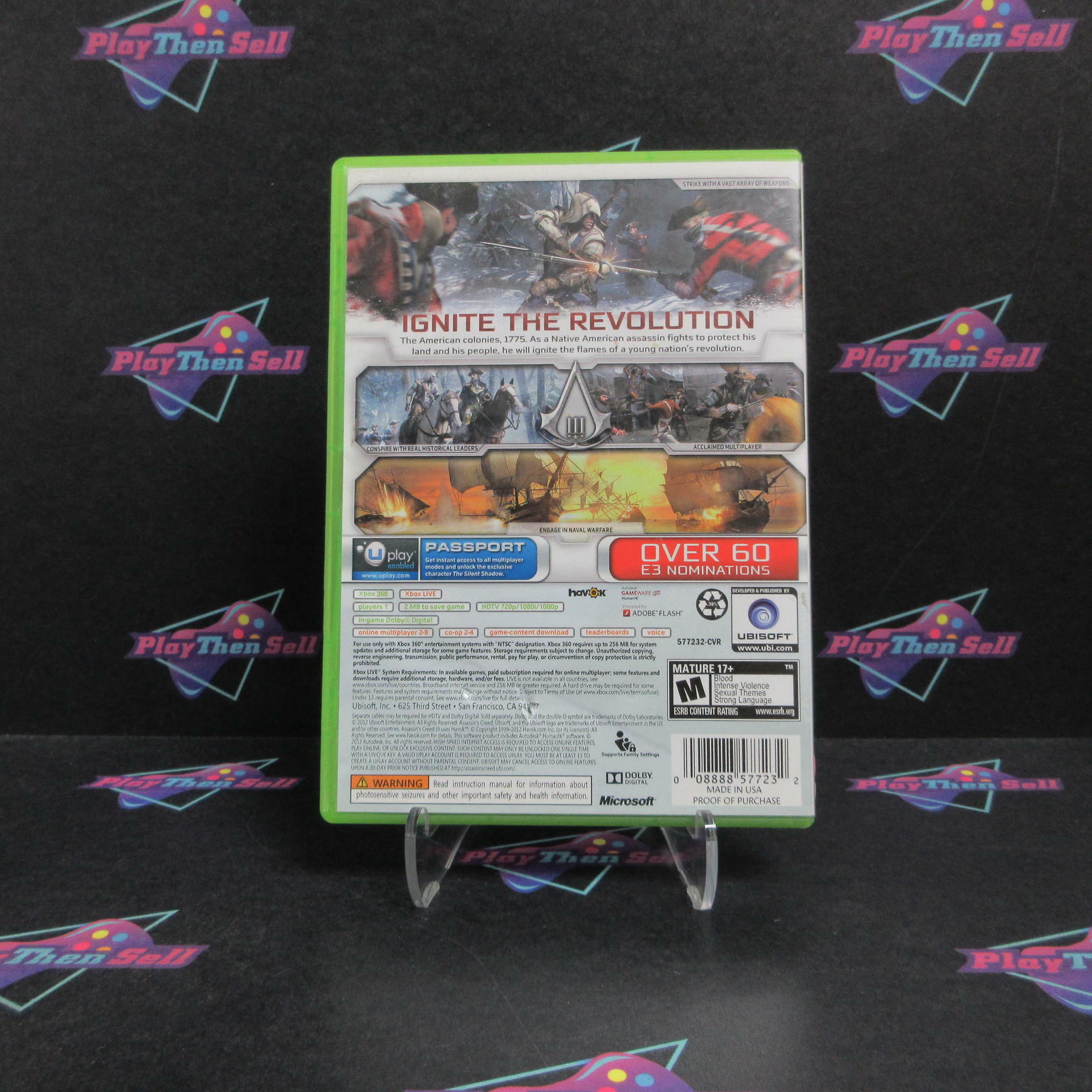 Assassin's Creed III Walmart Edition Xbox 360 Complete - Very Good