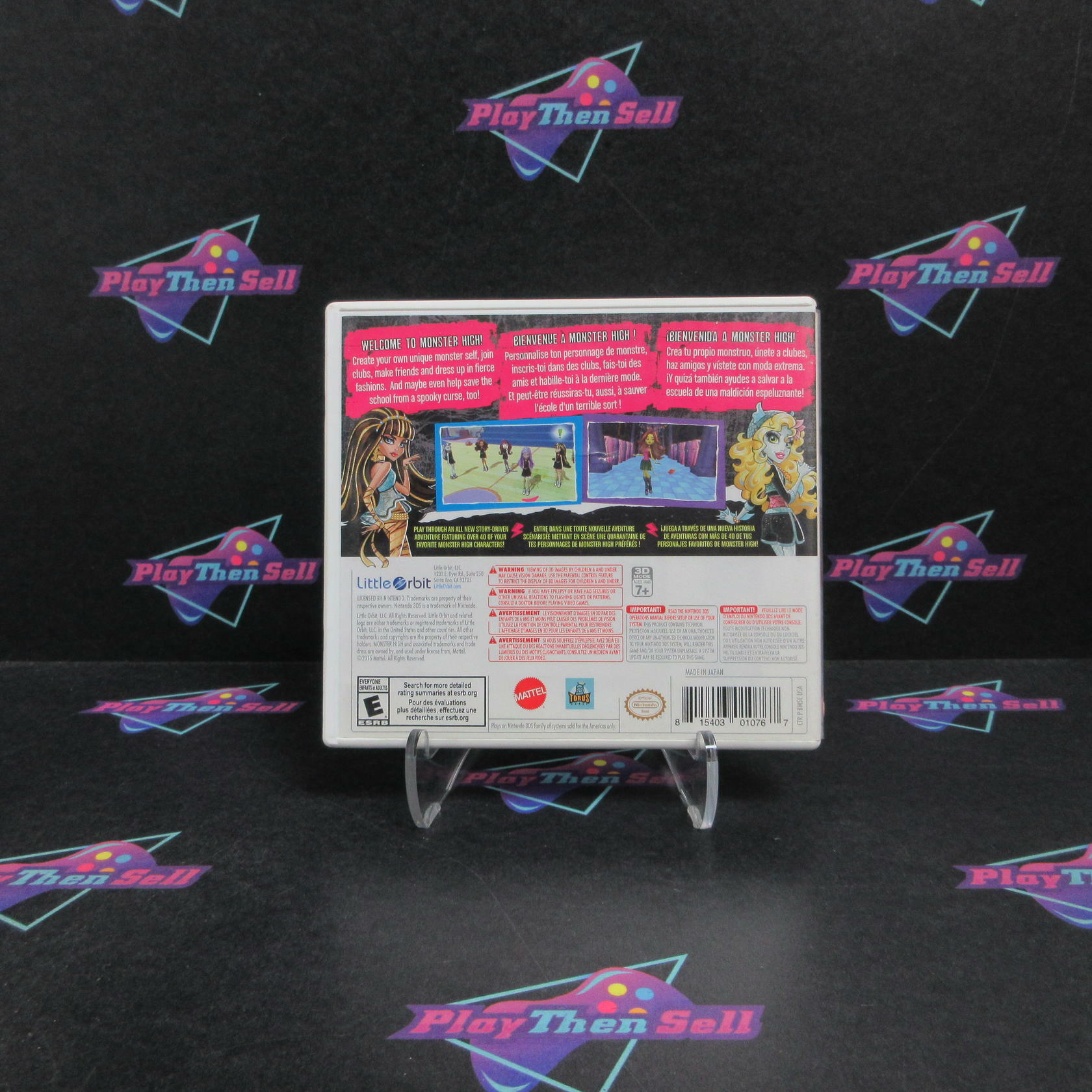 Monster High New Ghoul in School Nintendo 3DS Complete - Very Good