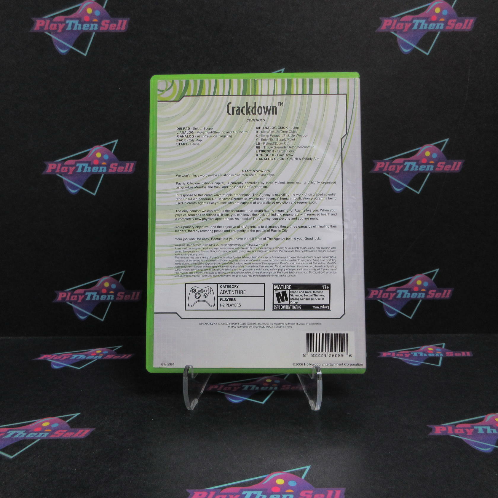 Crackdown Xbox 360 Rental Art - Very Good