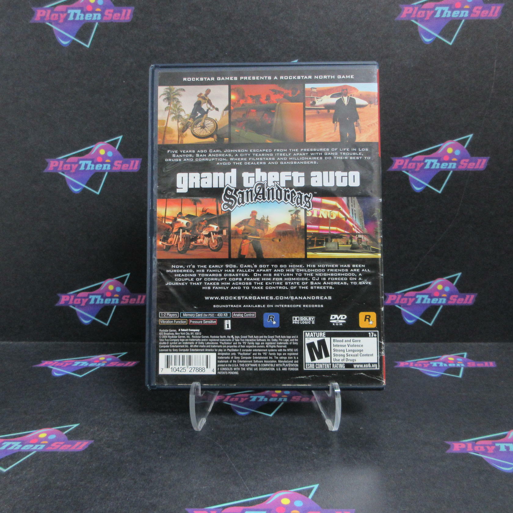 Grand Theft Auto San Andreas PS2 PlayStation 2 GH Complete - Very Good