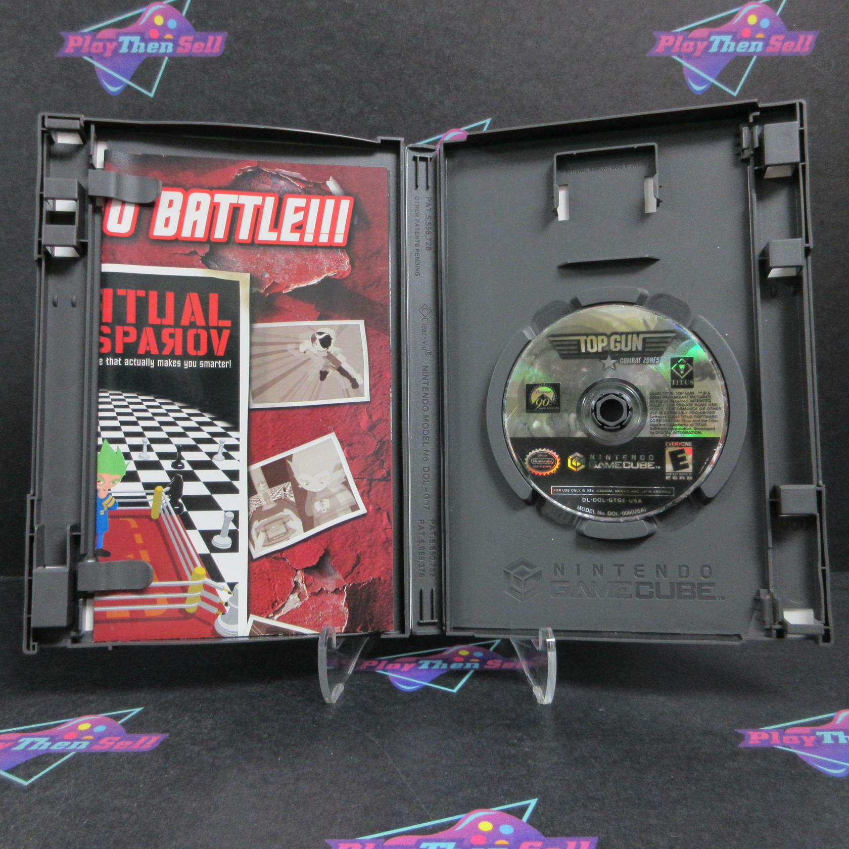 Top Gun Combat Zones Nintendo GameCube + Poster / Reg Card - Very Good