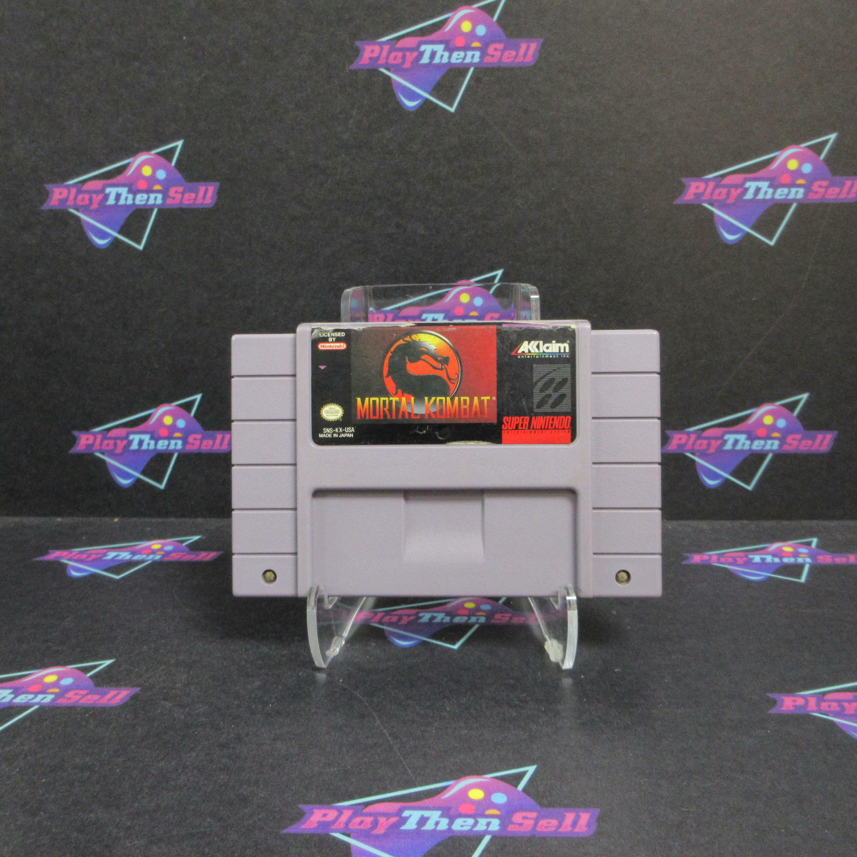 Mortal Kombat Super Nintendo SNES Cartridge / Tested - Very Good