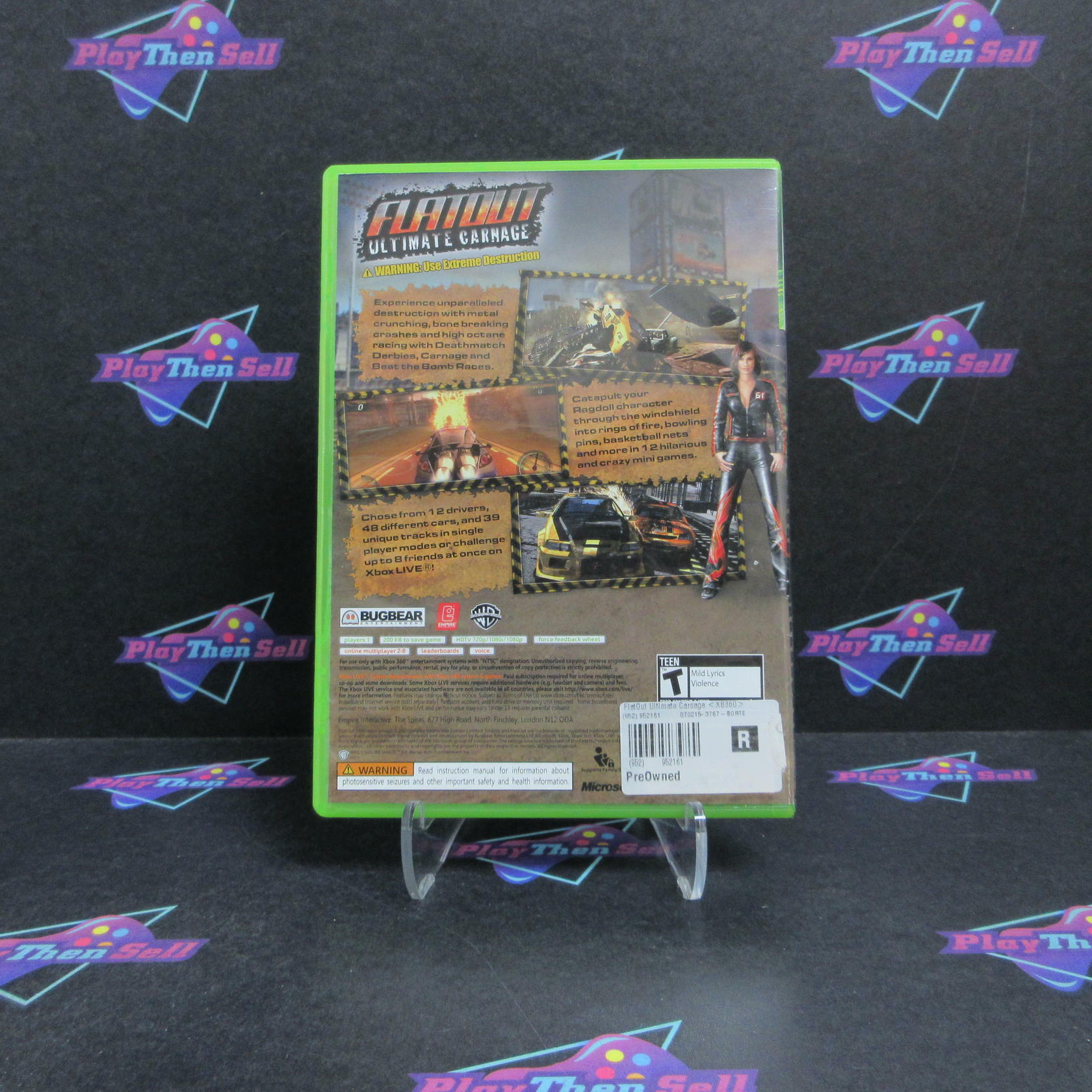 Flatout Ultimate Carnage Xbox 360 - Very Good