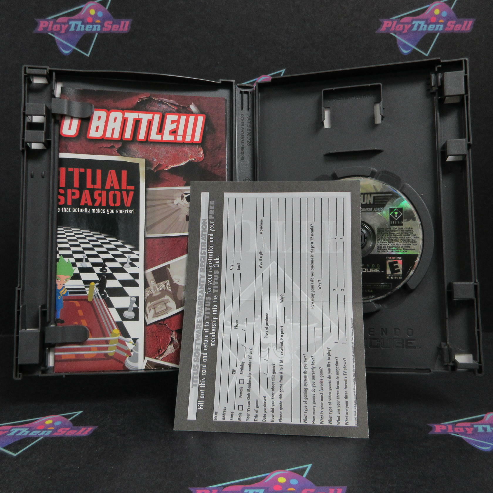 Top Gun Combat Zones Nintendo GameCube + Poster / Reg Card - Very Good