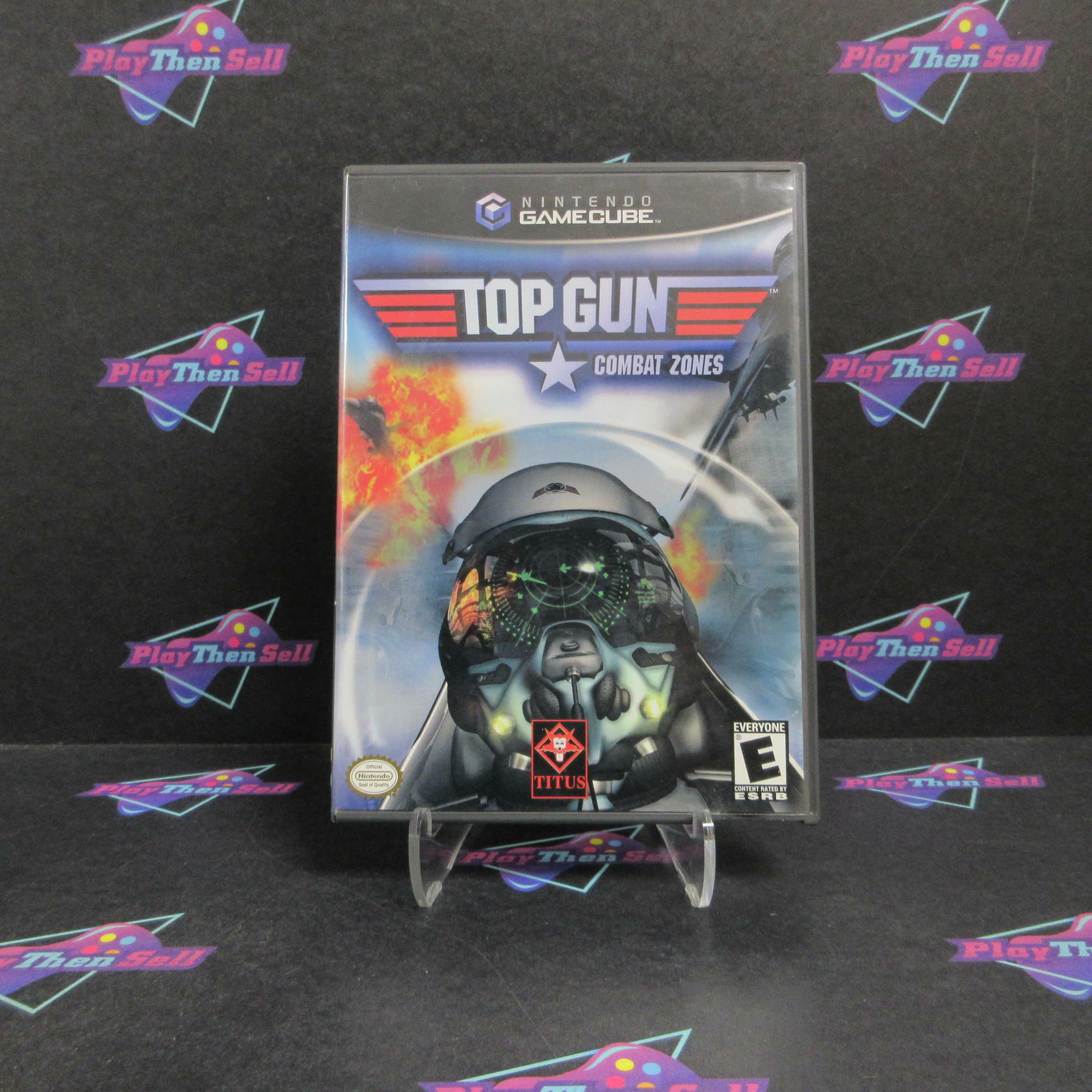 Top Gun Combat Zones Nintendo GameCube + Poster / Reg Card - Very Good