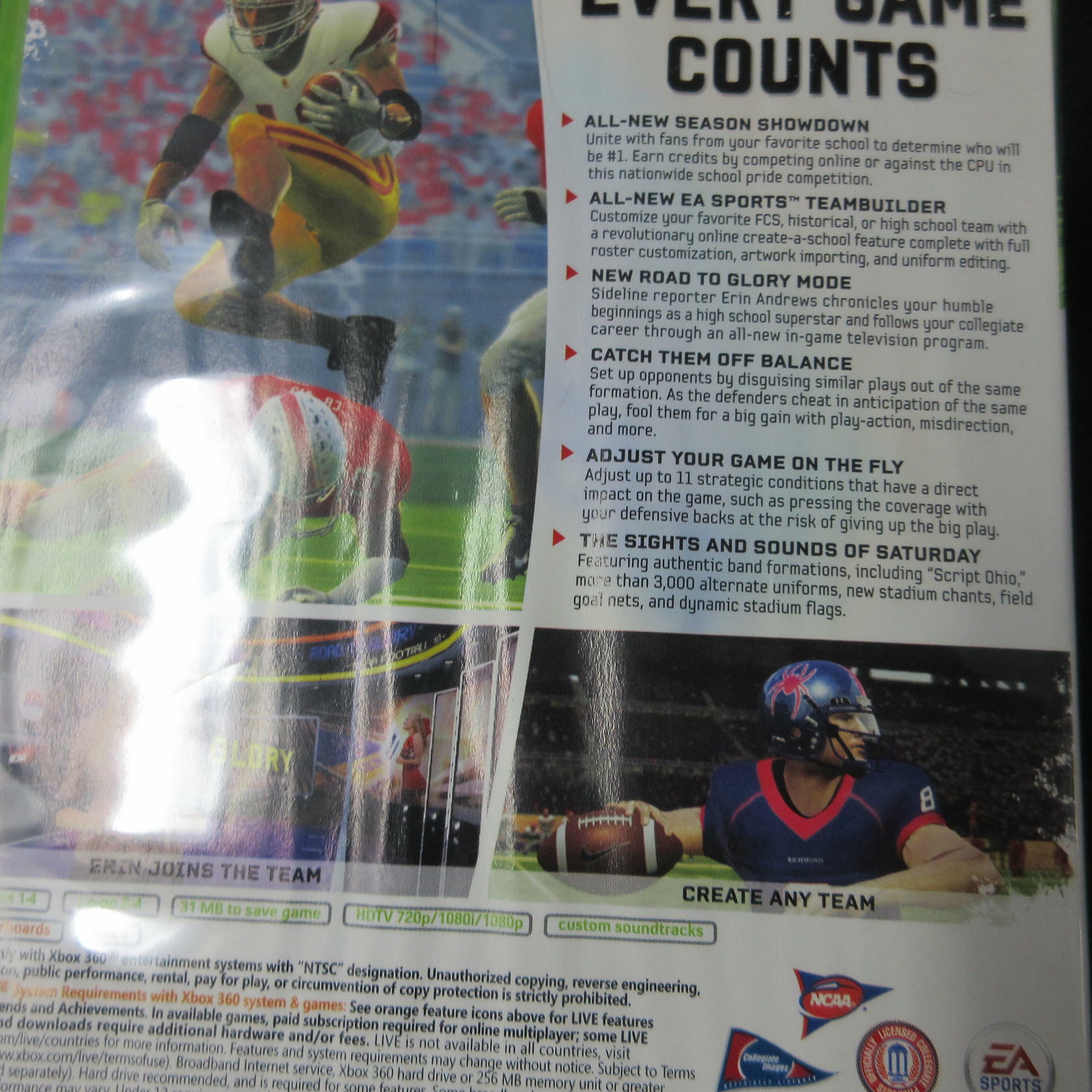 NCAA Football 10 Xbox 360 Complete - Very Good