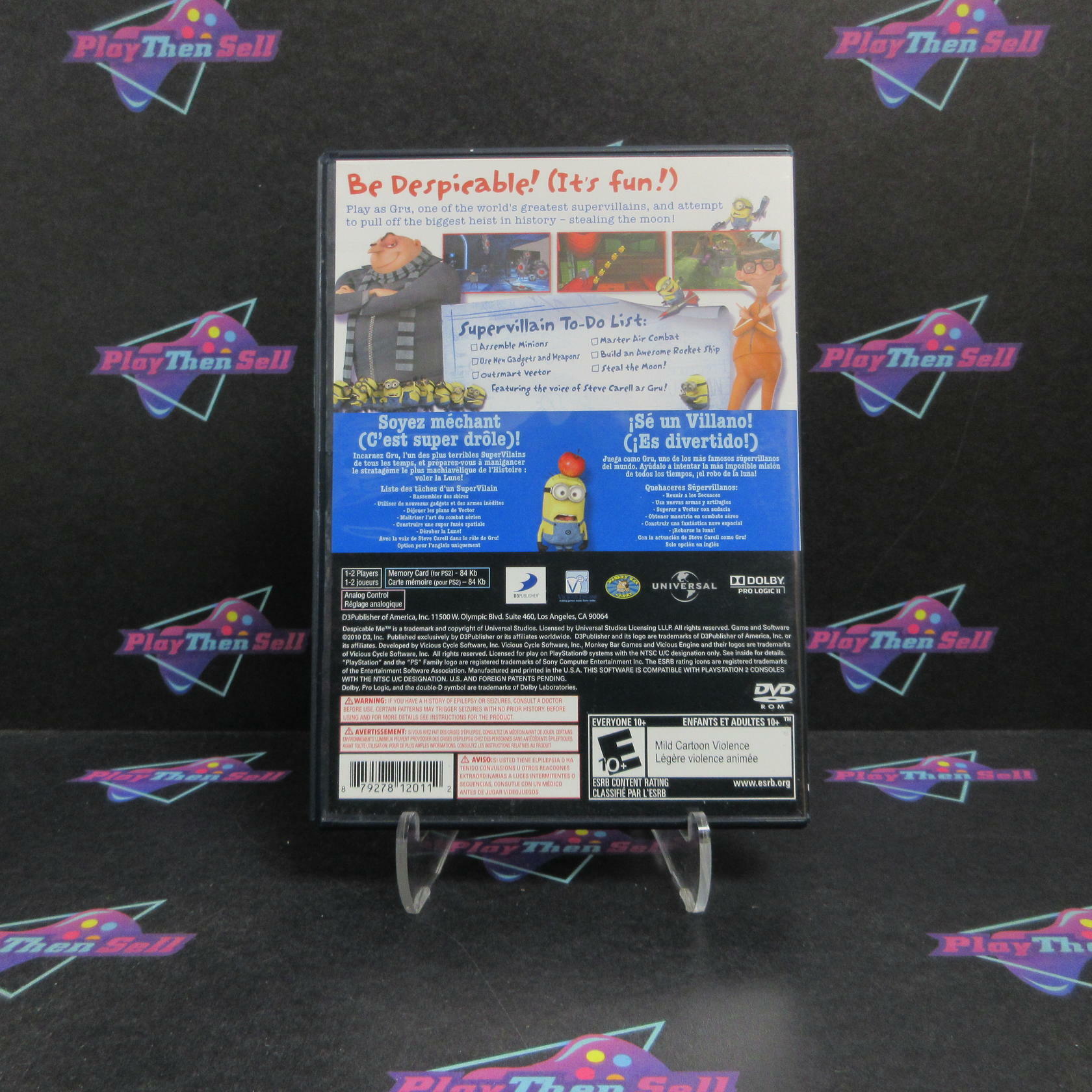 Despicable Me The Game PS2 PlayStation 2 Complete - Refurbished