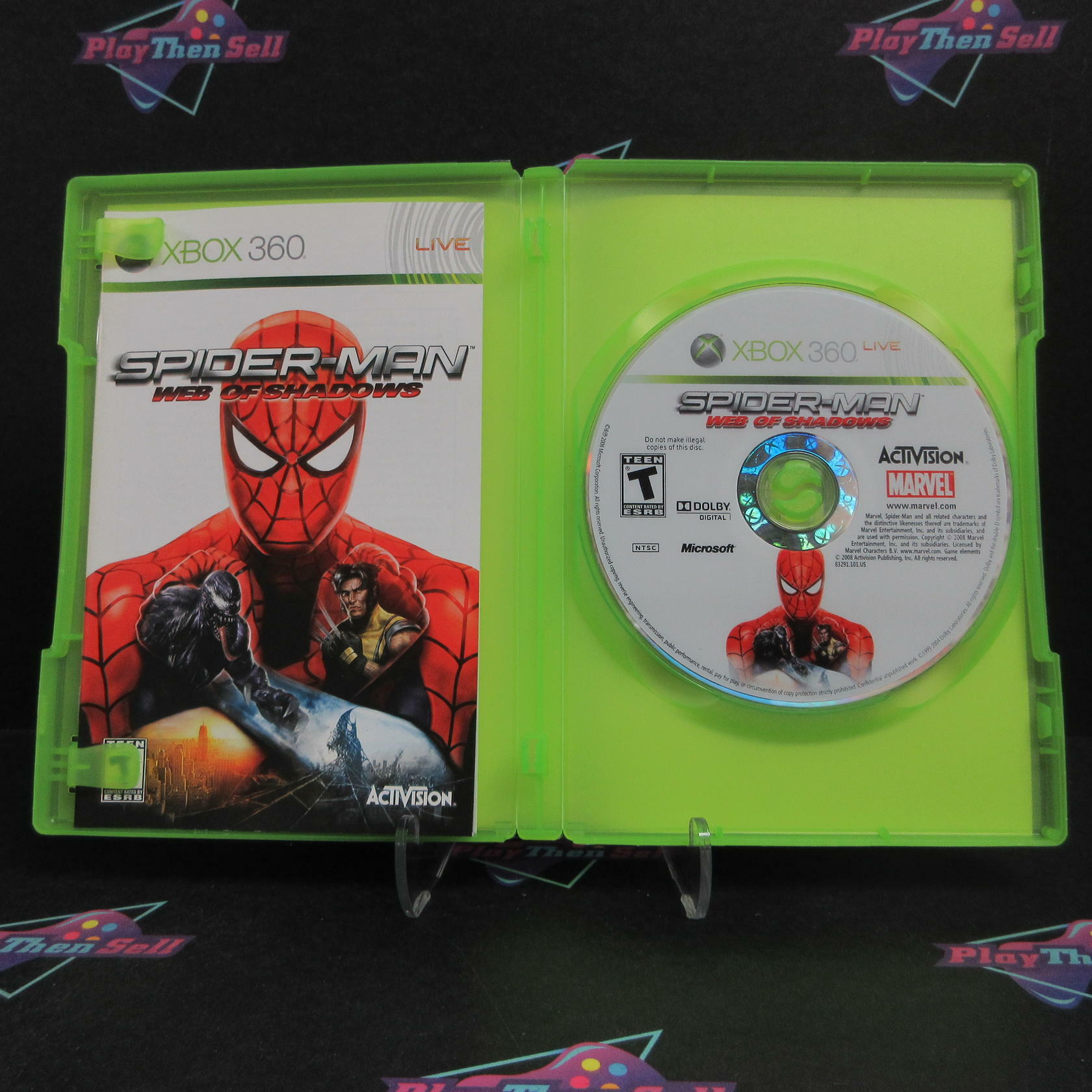 Spider-Man Web of Shadows Xbox 360 + Concept Book Complete - Excellent