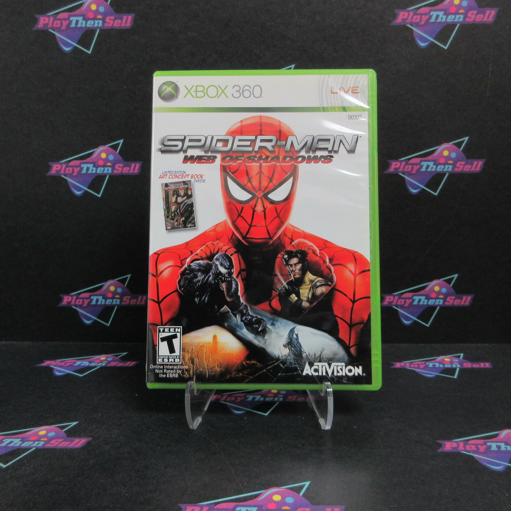 Spider-Man Web of Shadows Xbox 360 + Concept Book Complete - Excellent