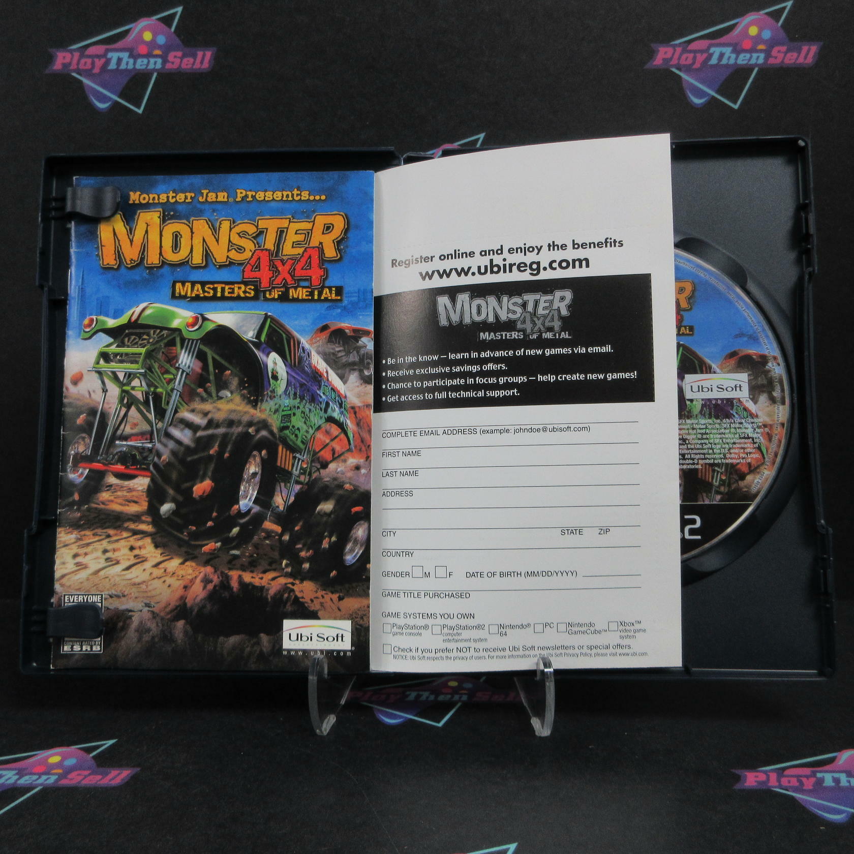 Monster 4X4 Masters of Metal PS2 PlayStation 2 + Reg Card Complete - Refurbished