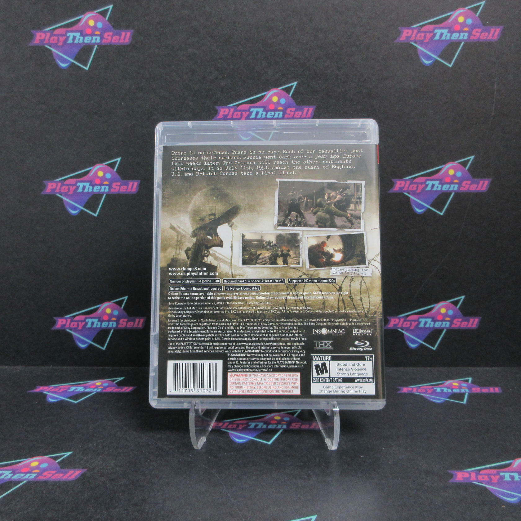 Resistance Fall of Man PS3 PlayStation 3 GH Complete - Refurbished