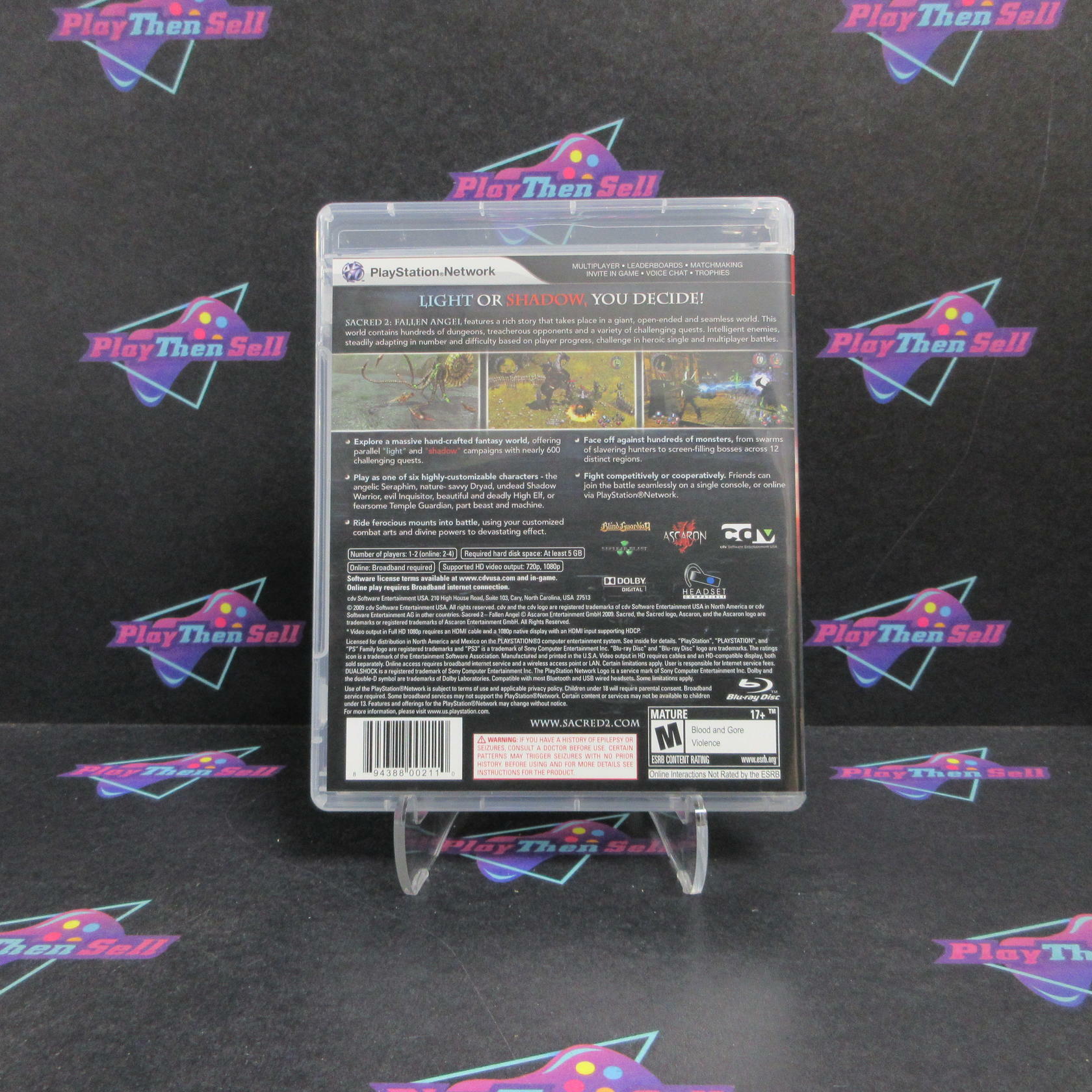 Sacred 2 Fallen Angel PS3 PlayStation 3 Complete - Refurbished