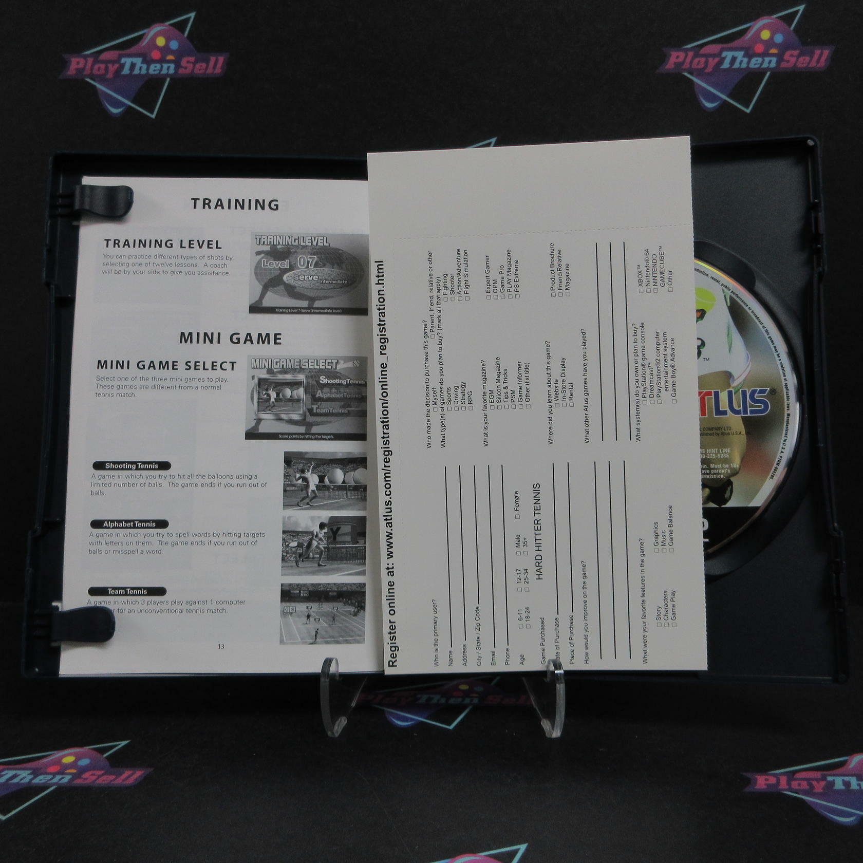 Hard Hitter Tennis PS2 PlayStation 2 + Reg Card Complete - Refurbished