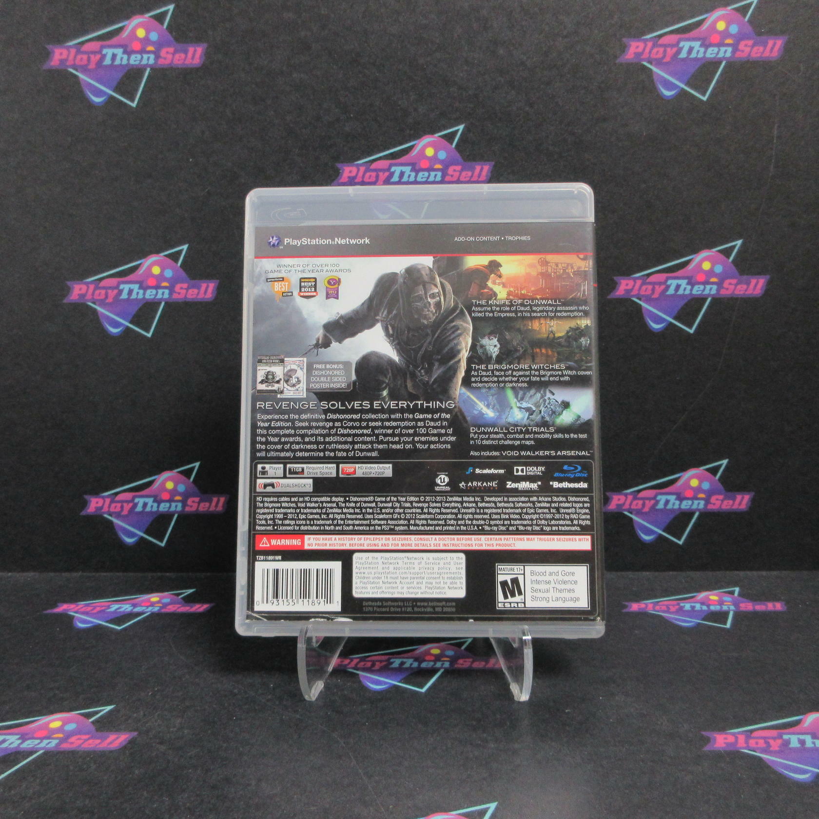 Dishonored GOTY Edition PS3 PlayStation 3  + Sleeve/Poster Complete - Very Good