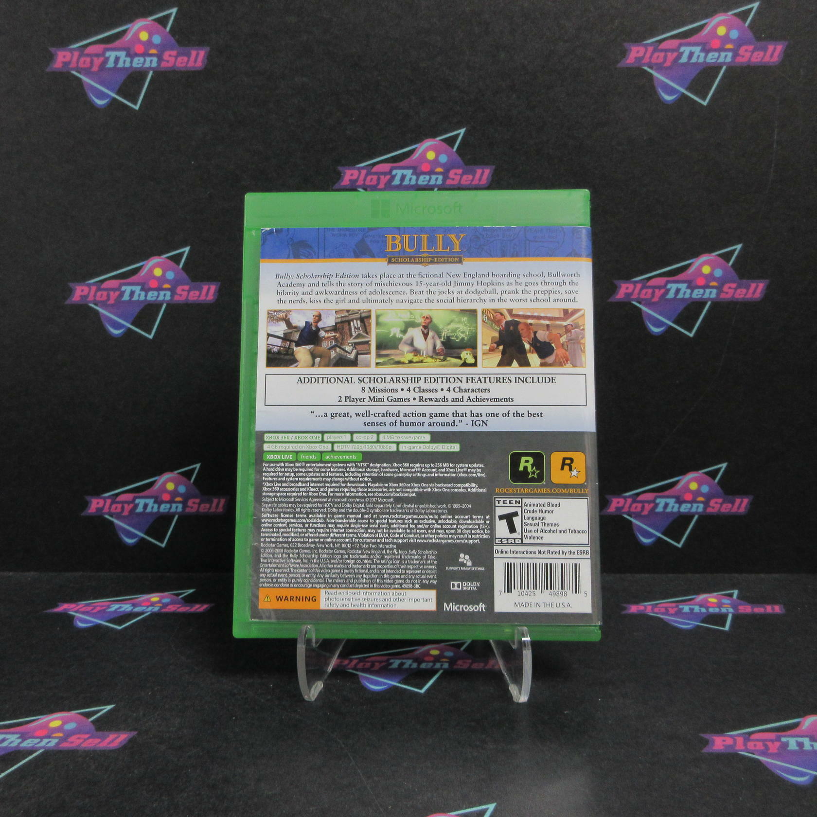 Bully Scholarship Edition Xbox One / Xbox 360 Complete - Refurbished