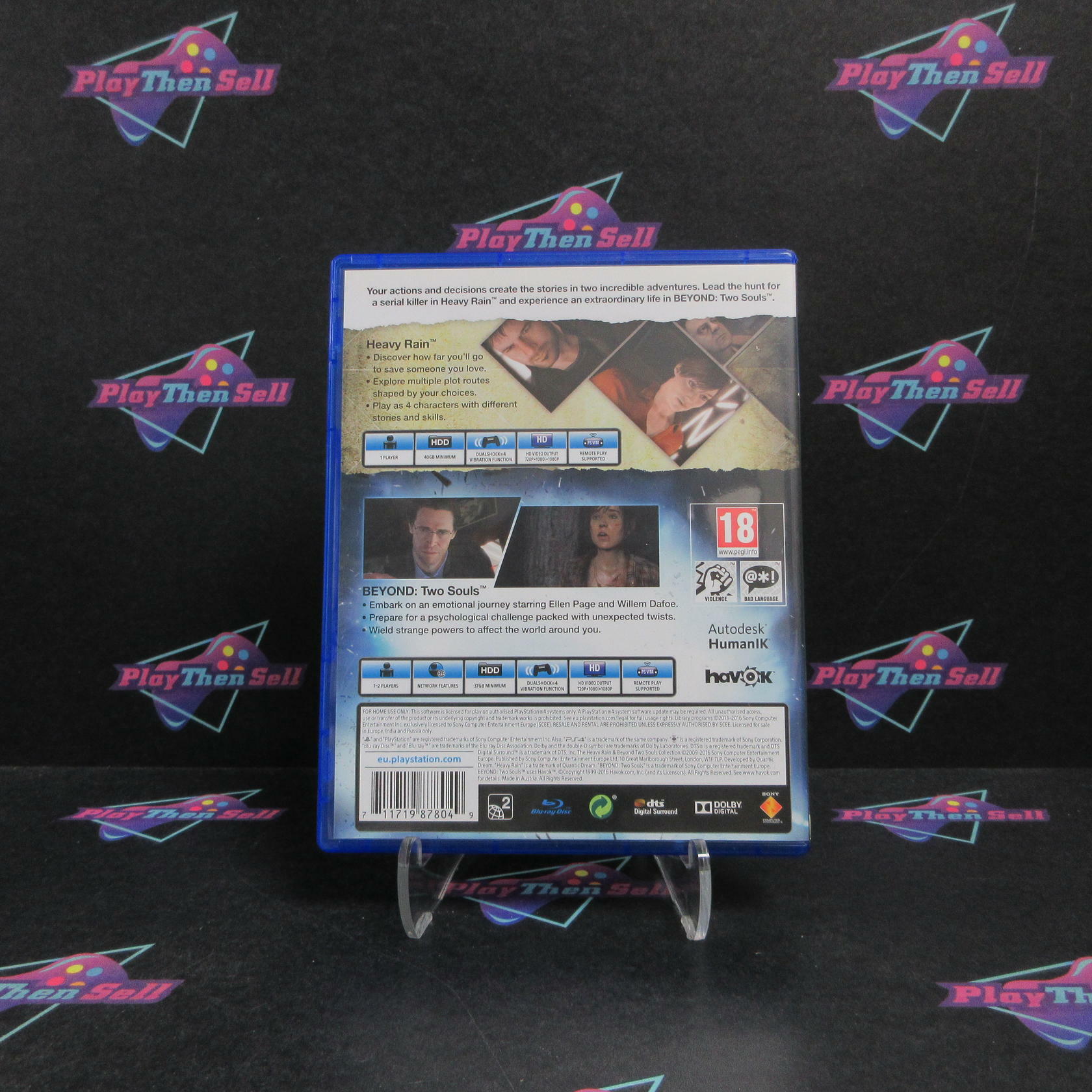 Heavy Rain & Beyond Two Souls Collection PS4 PlayStation 4 PAL CIB - Refurbished