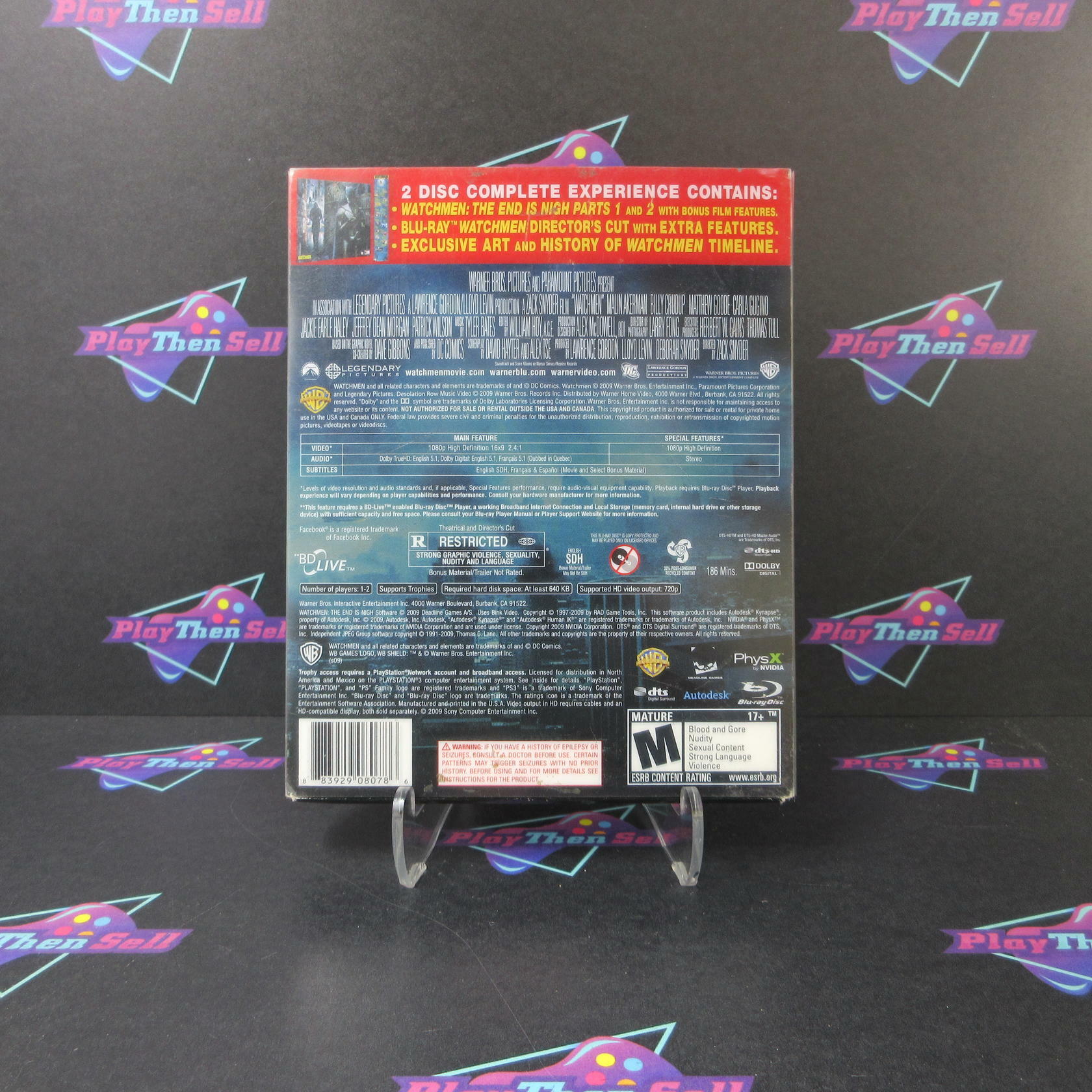 Watchmen The End is Nigh Complete Experience PS3 + Sleeve/Poster CIB - Very Good